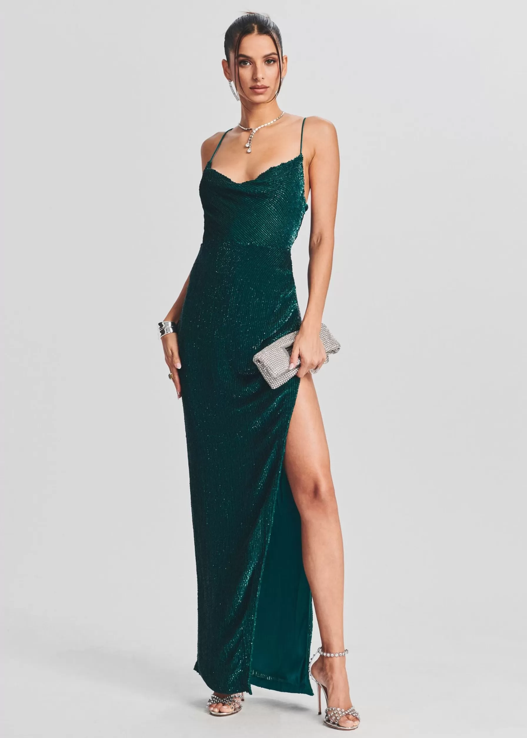 Retrofete Katya Sequin Dress Green Best