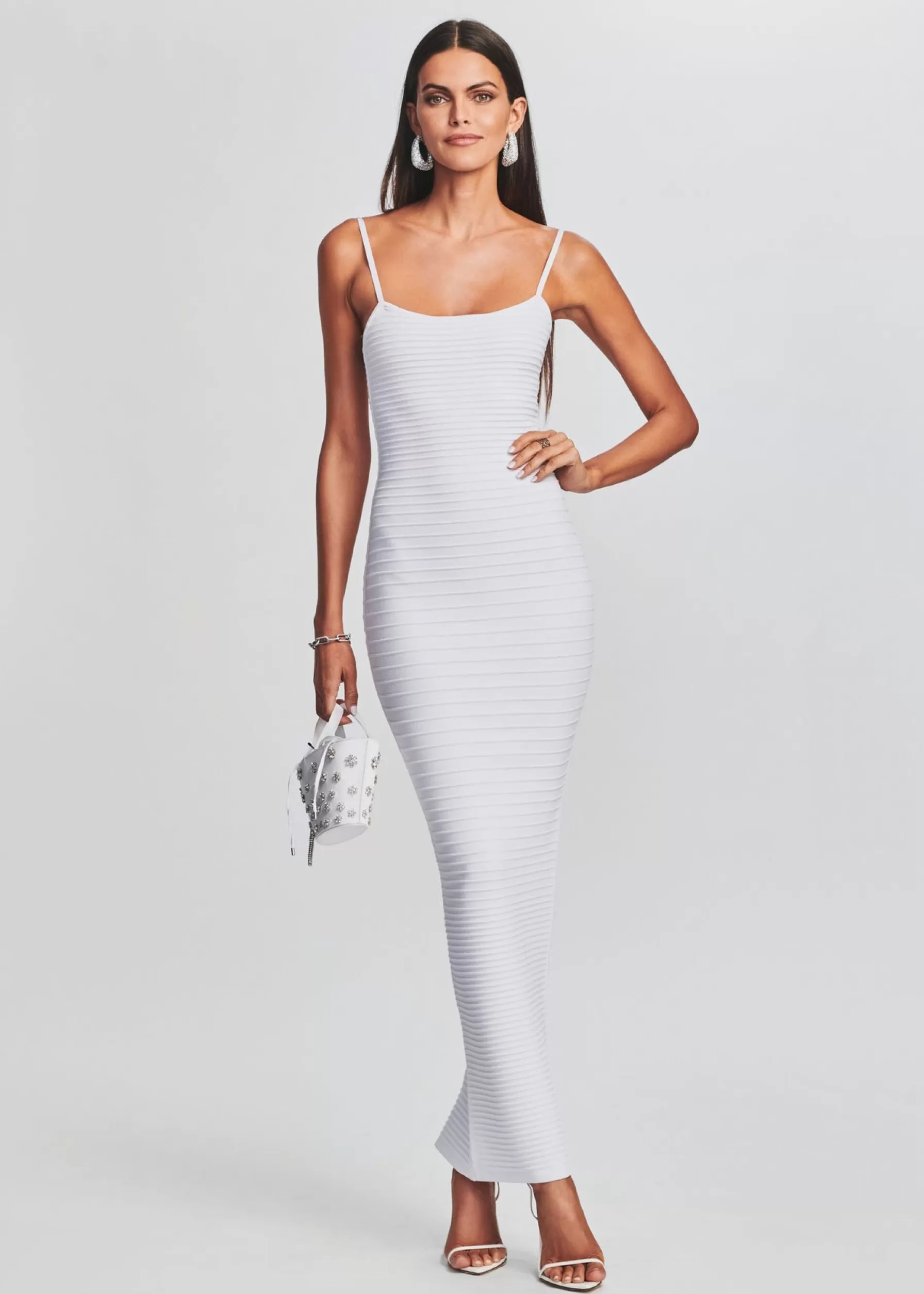 Retrofete Kylie Bandage Knit Dress White Cheap