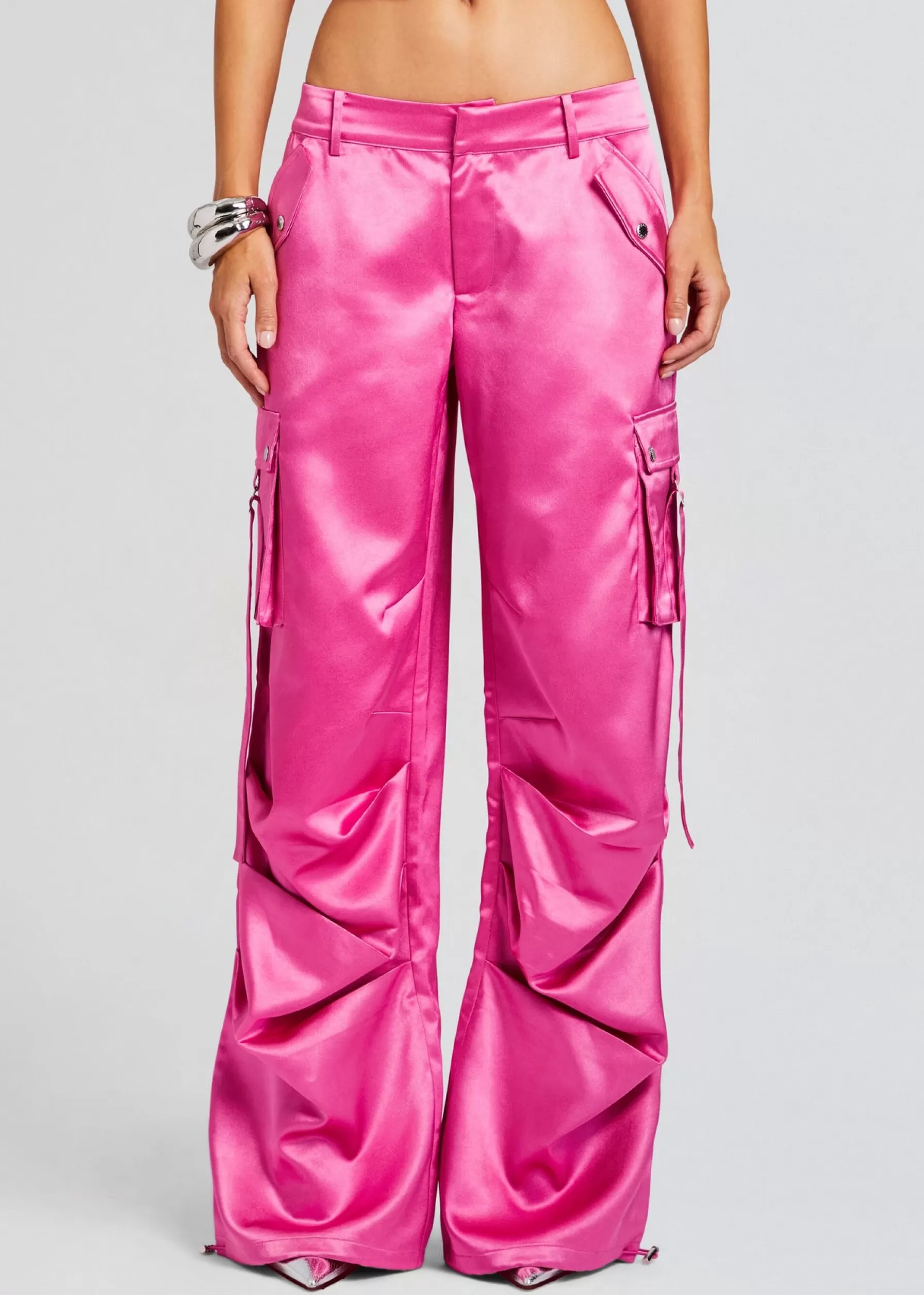 Retrofete Lai Satin Cargo Pant Malibu Pink Shop