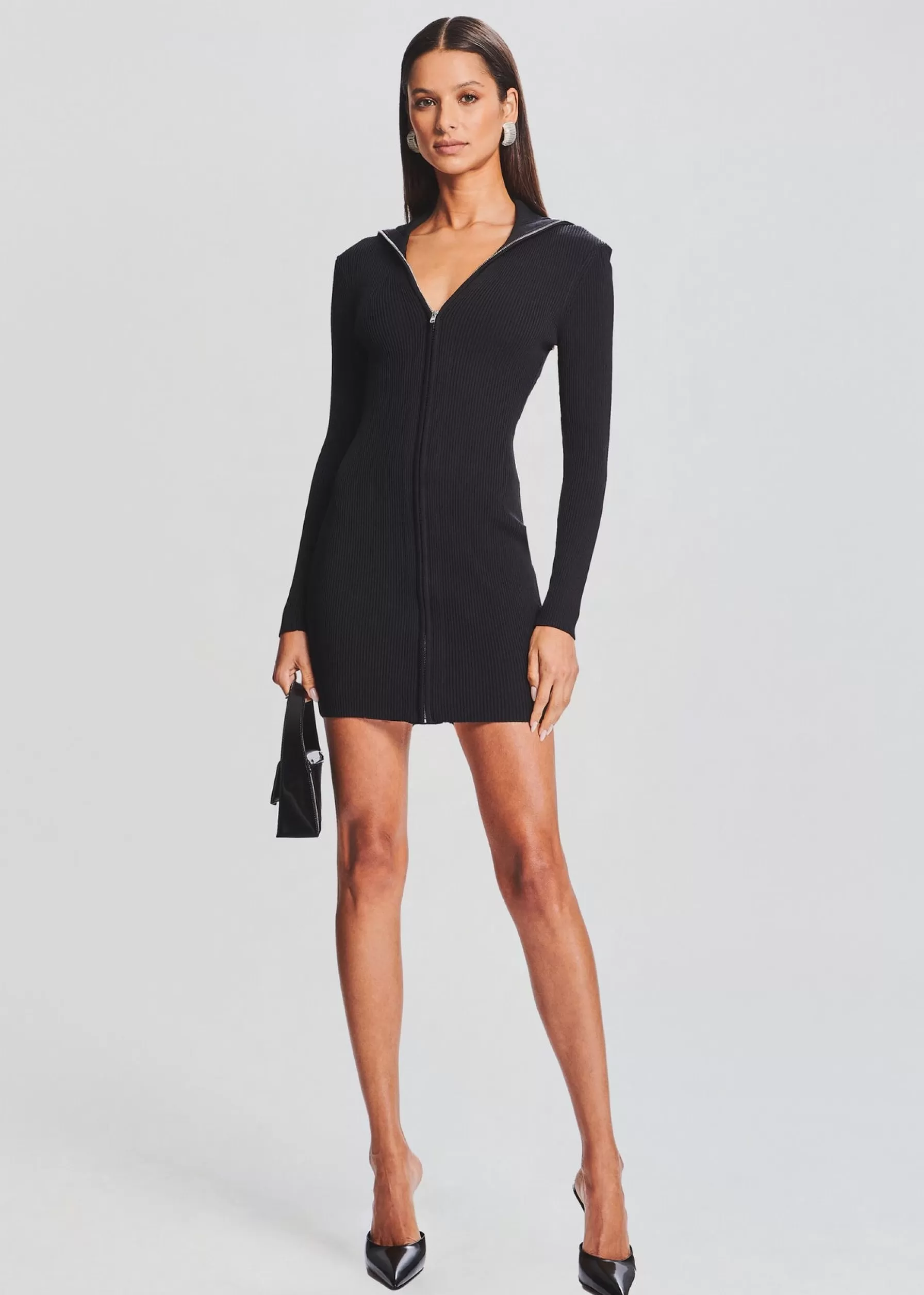 Retrofete Larkin Rib Knit Dress Black Flash Sale