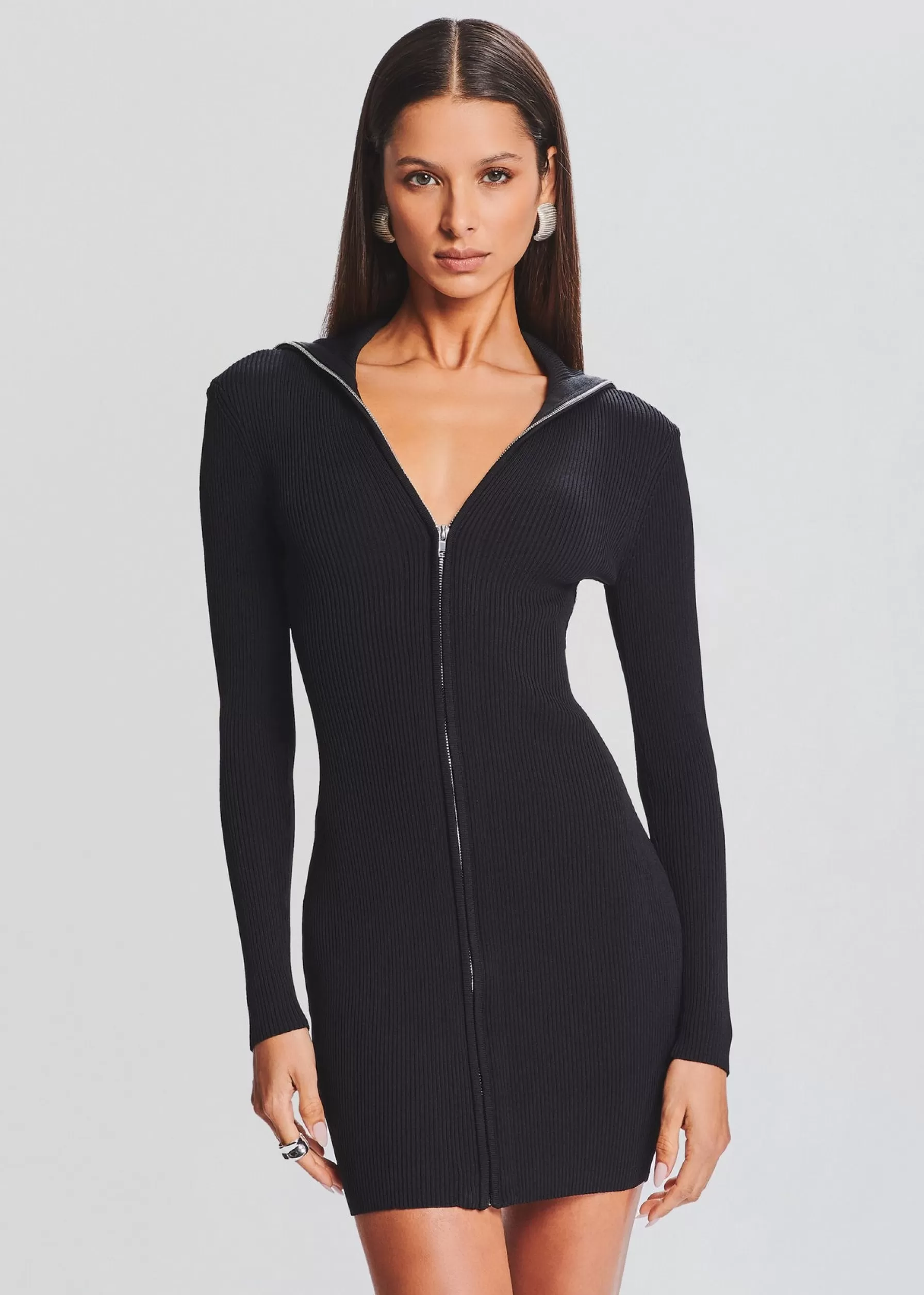 Retrofete Larkin Rib Knit Dress Black Flash Sale