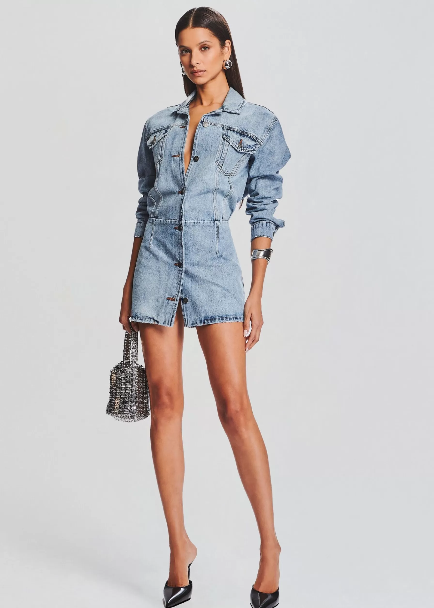 Retrofete Laura Denim Dress Tidal New