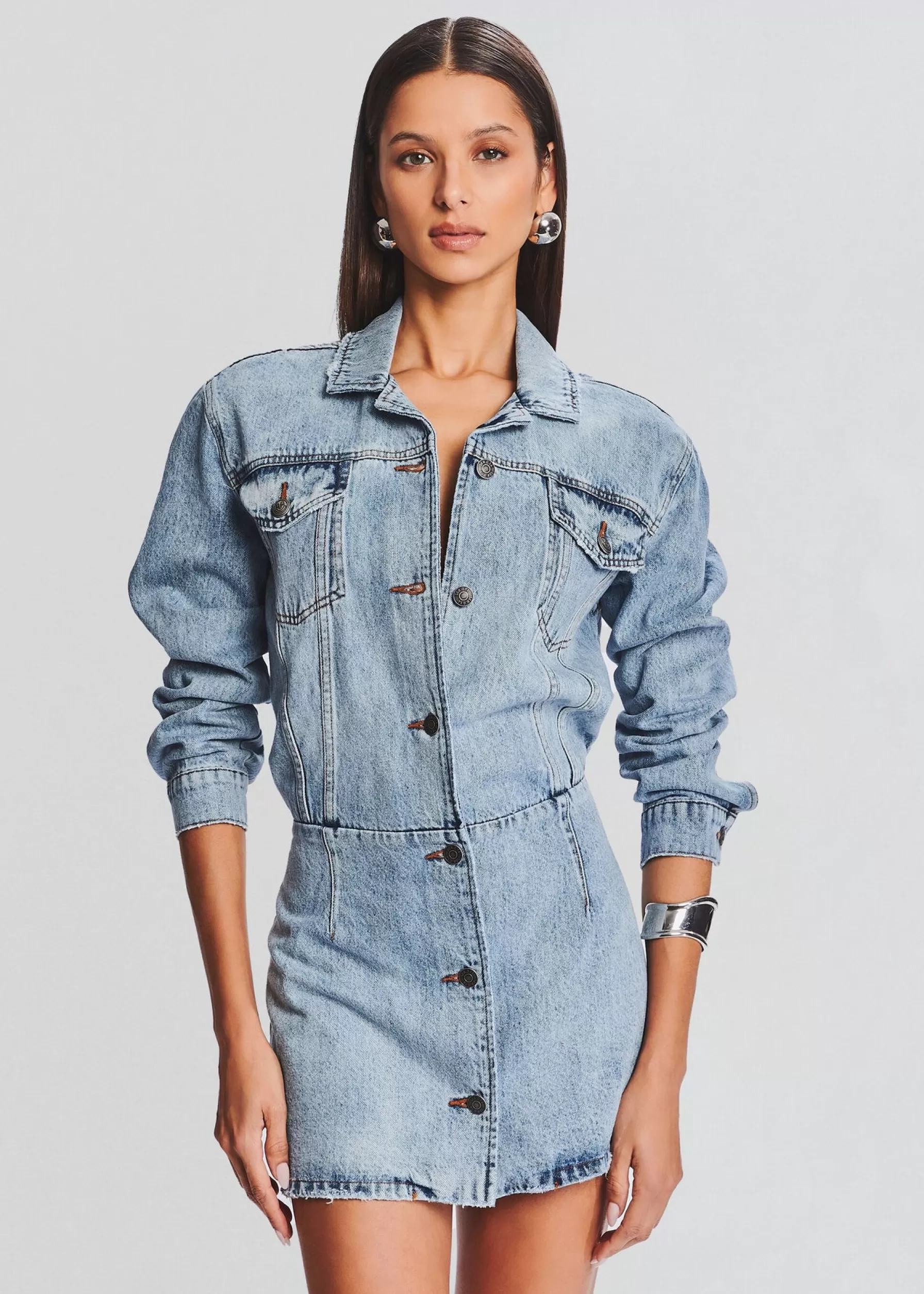 Retrofete Laura Denim Dress Tidal New