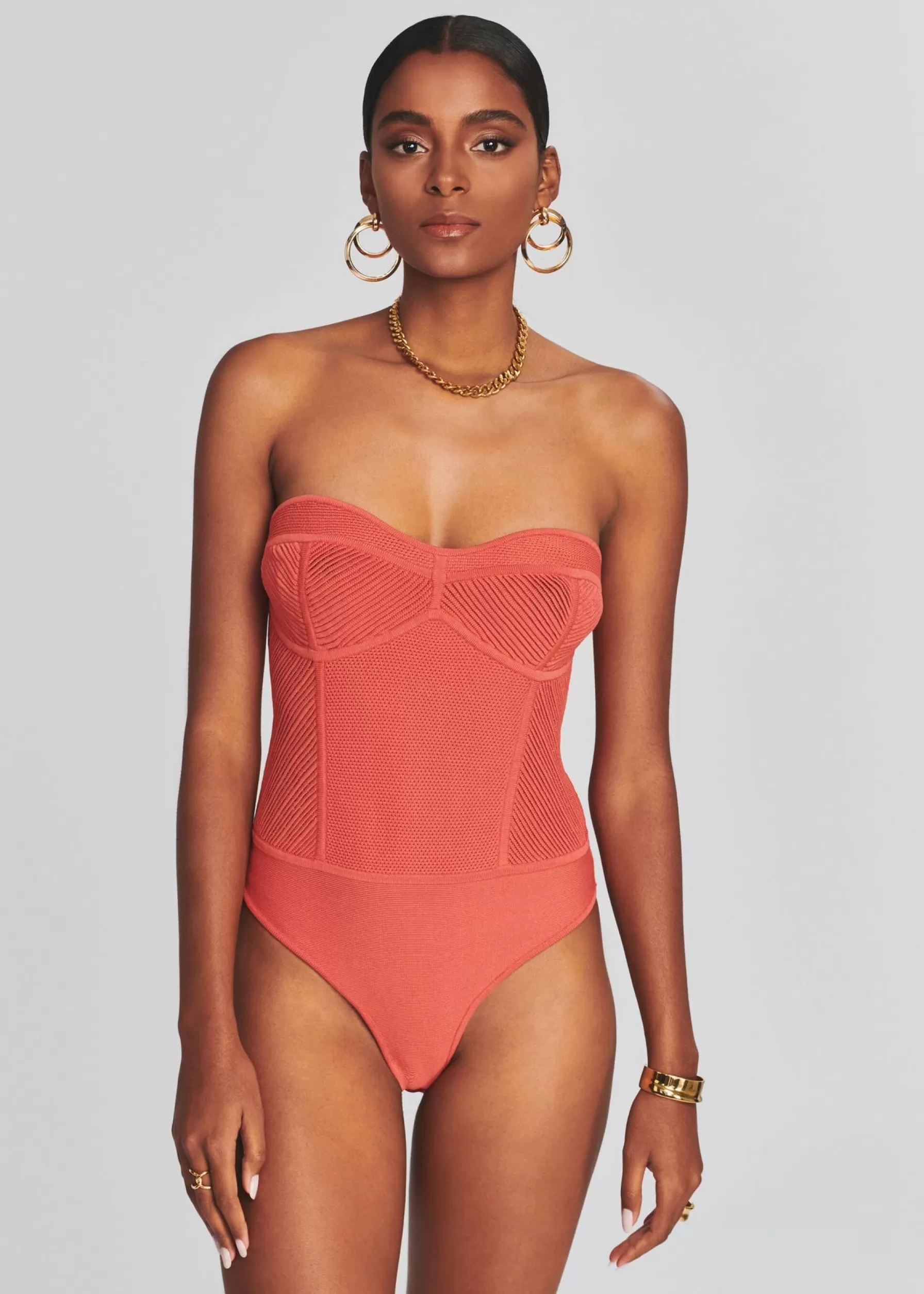 Retrofete Lena Bodysuit Calypso Coral Best Sale