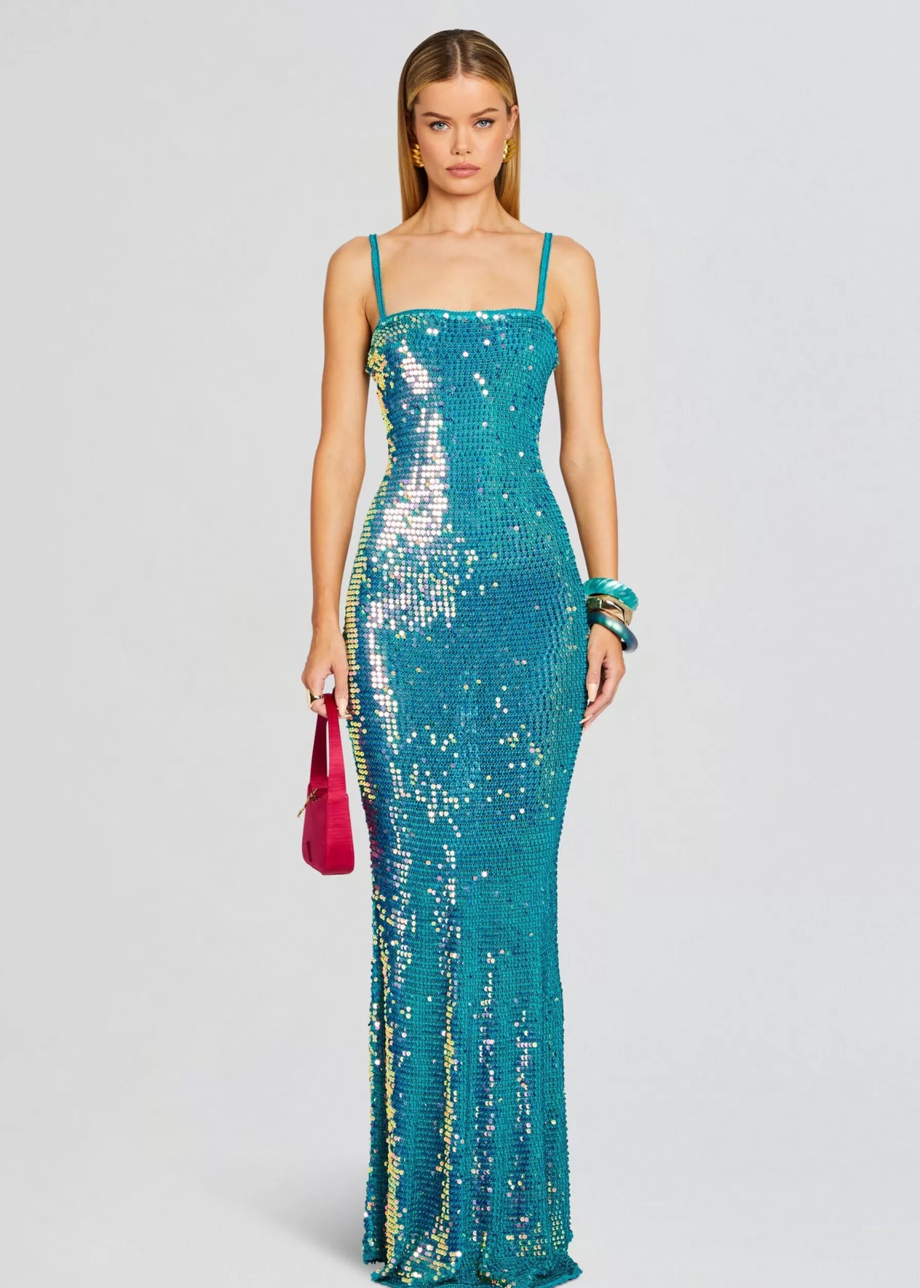 Retrofete Lisette Sequin Crochet Dress Aquamarine Store