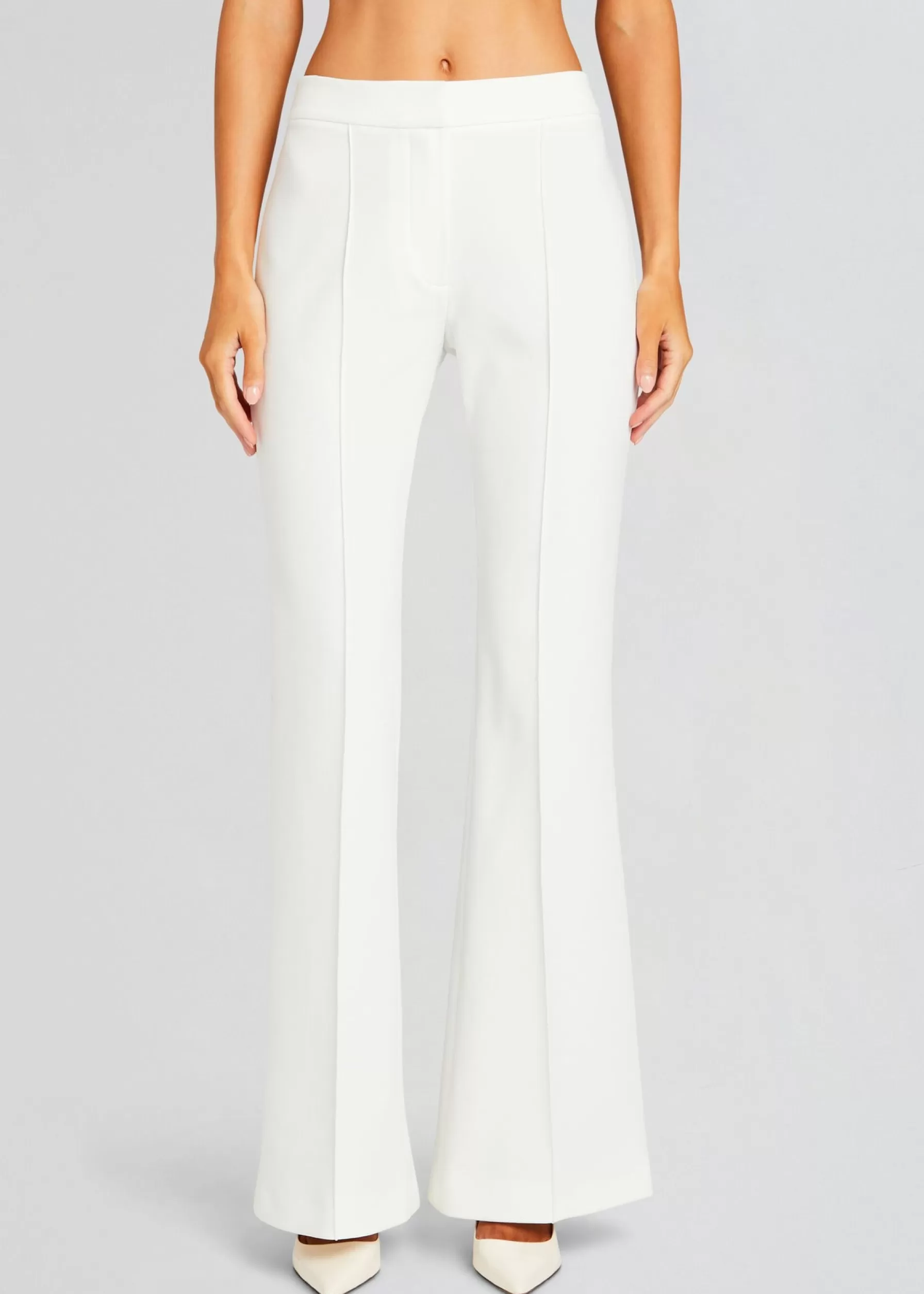 Retrofete Lizzy Low Rise Flared Trousers White Outlet