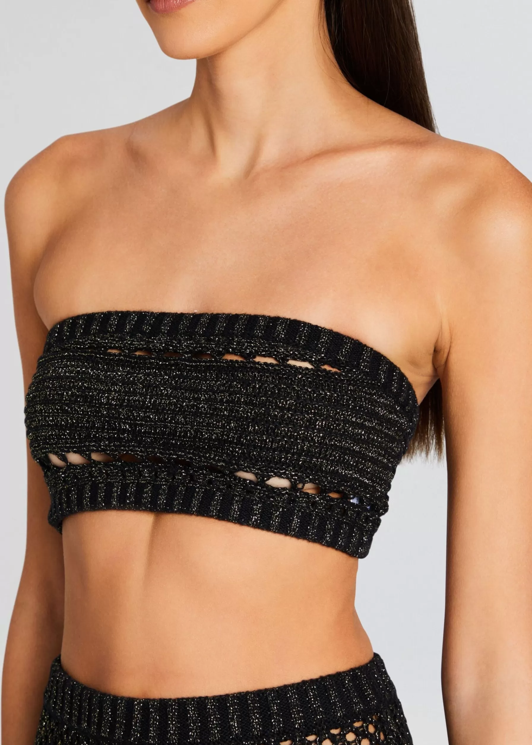 Retrofete Luiz Knit Crochet Top Black/Gold Online