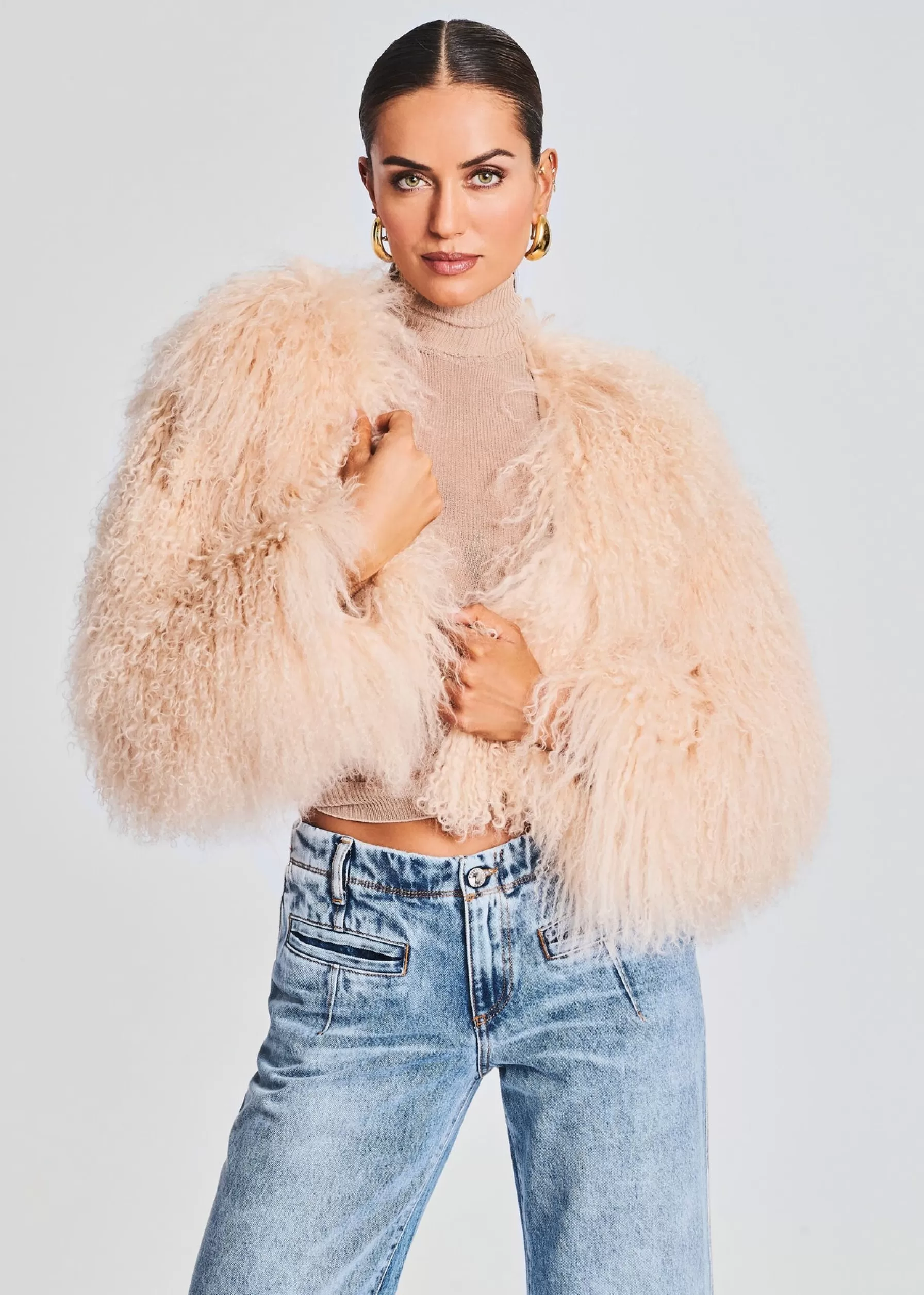 Retrofete Luxe Fur Jacket Tannin Best Sale