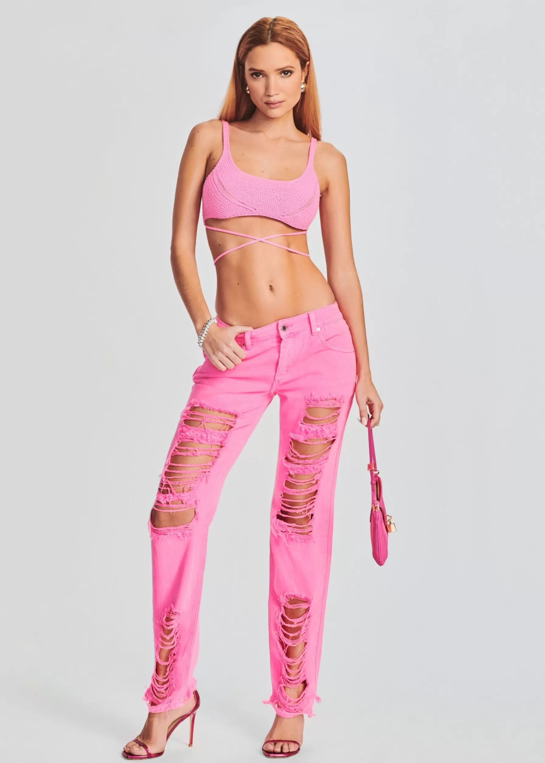 Retrofete Maggie Low Rise Jean Neon Pink Flash Sale