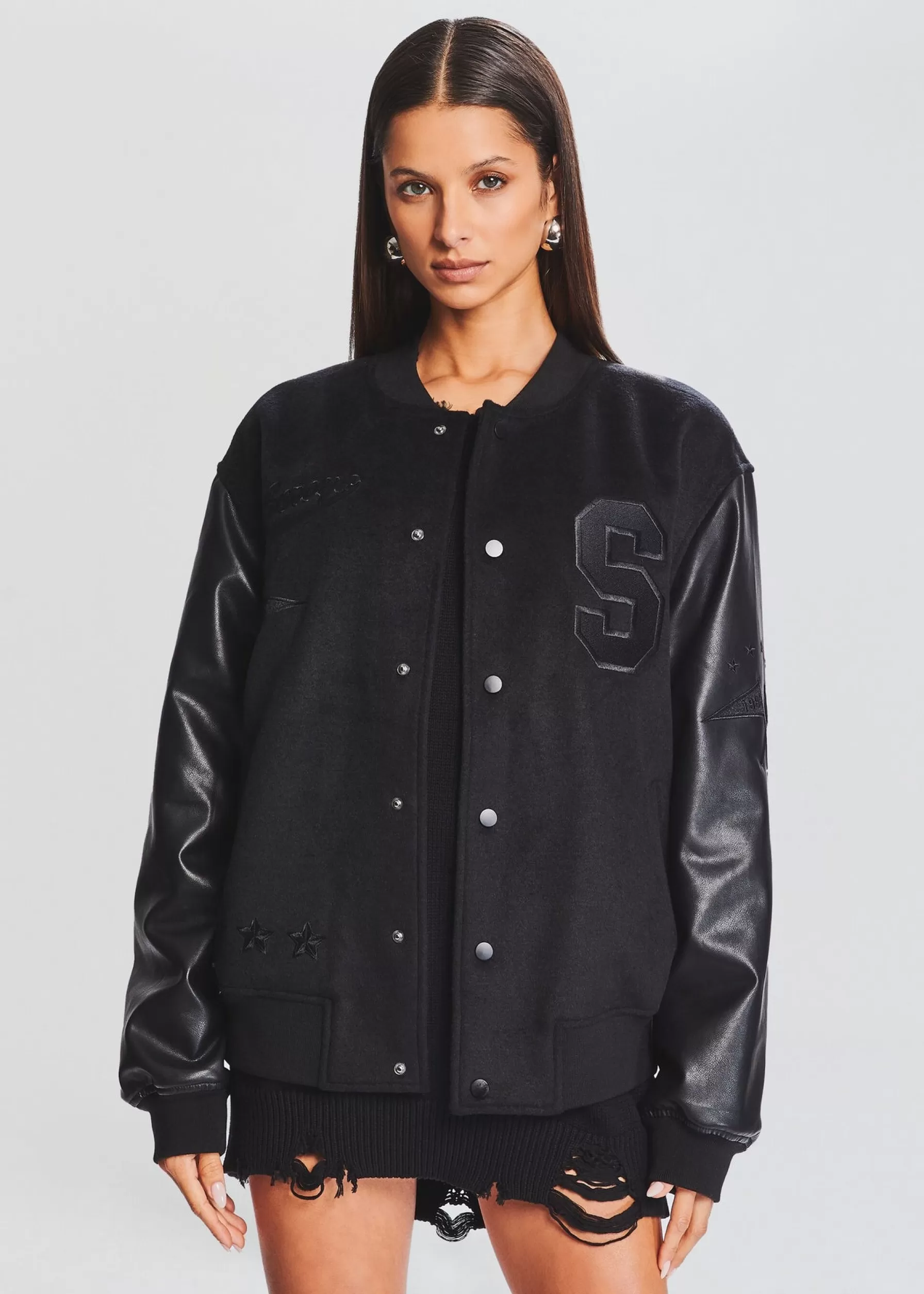 Retrofete Malcolm Bomber Jacket Black Hot