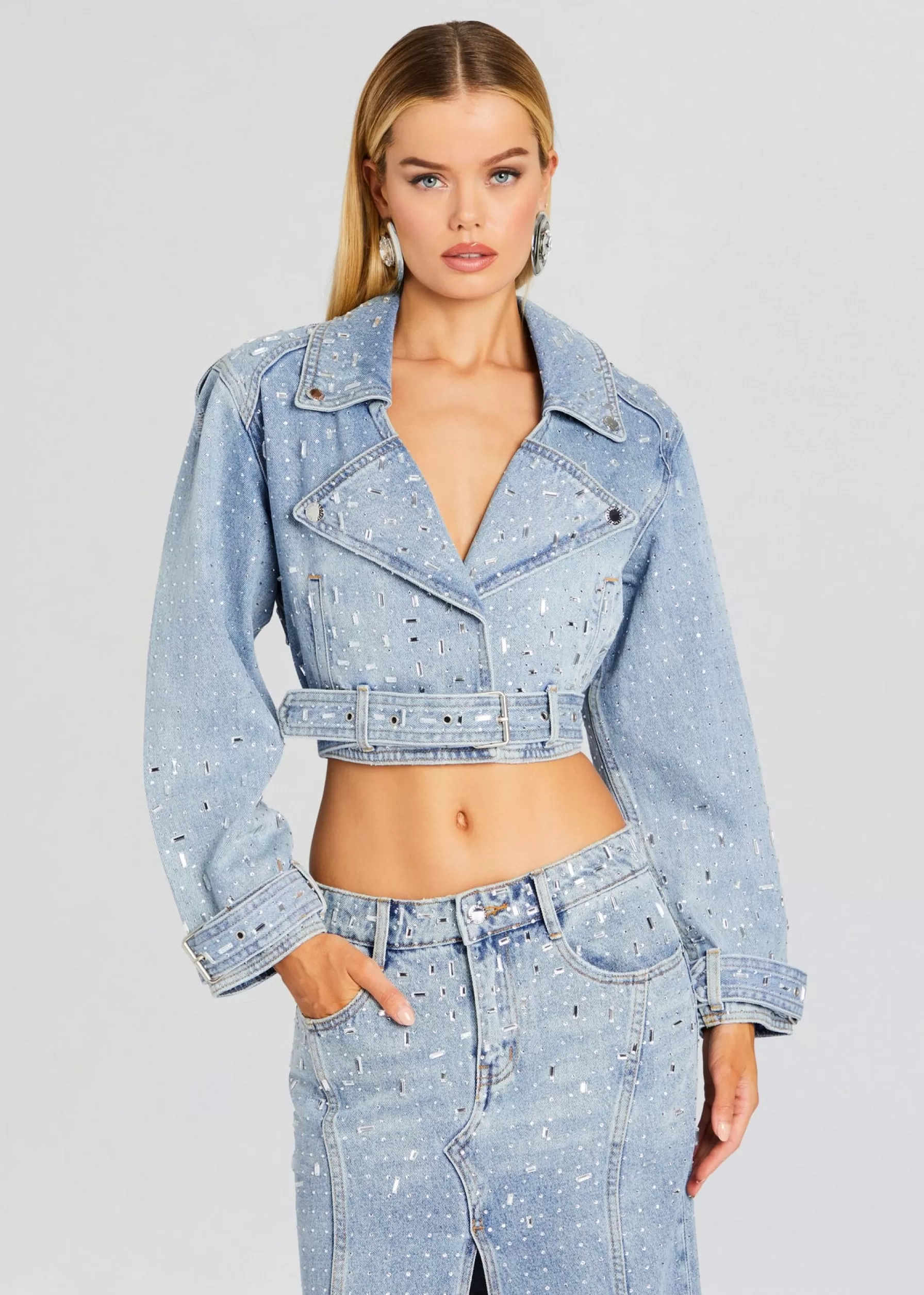 Retrofete Marcie Embellished Denim Jacket Tresca Best