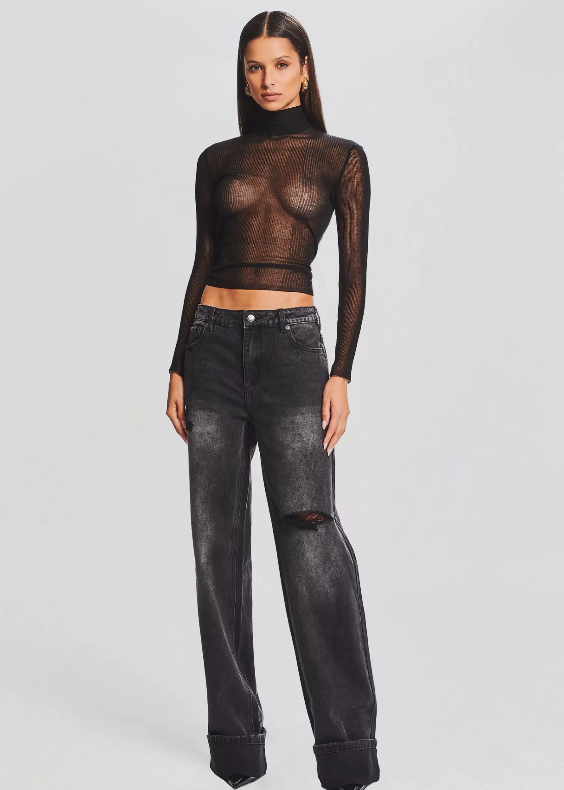 Retrofete Margot Cuffed Boyfriend Jean Midnight Hot