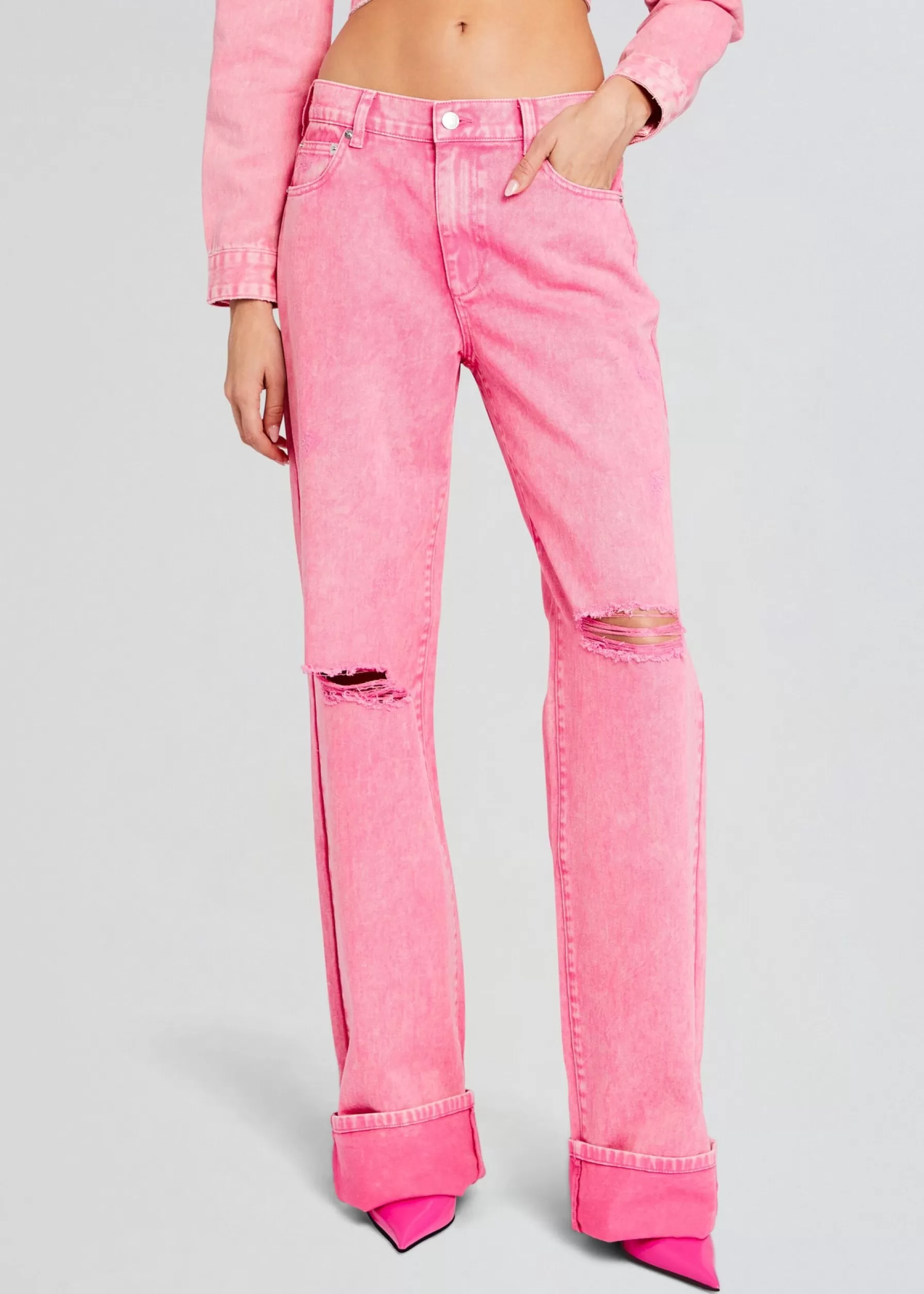 Retrofete Margot Cuffed Boyfriend Jean Malibu Pink Cheap