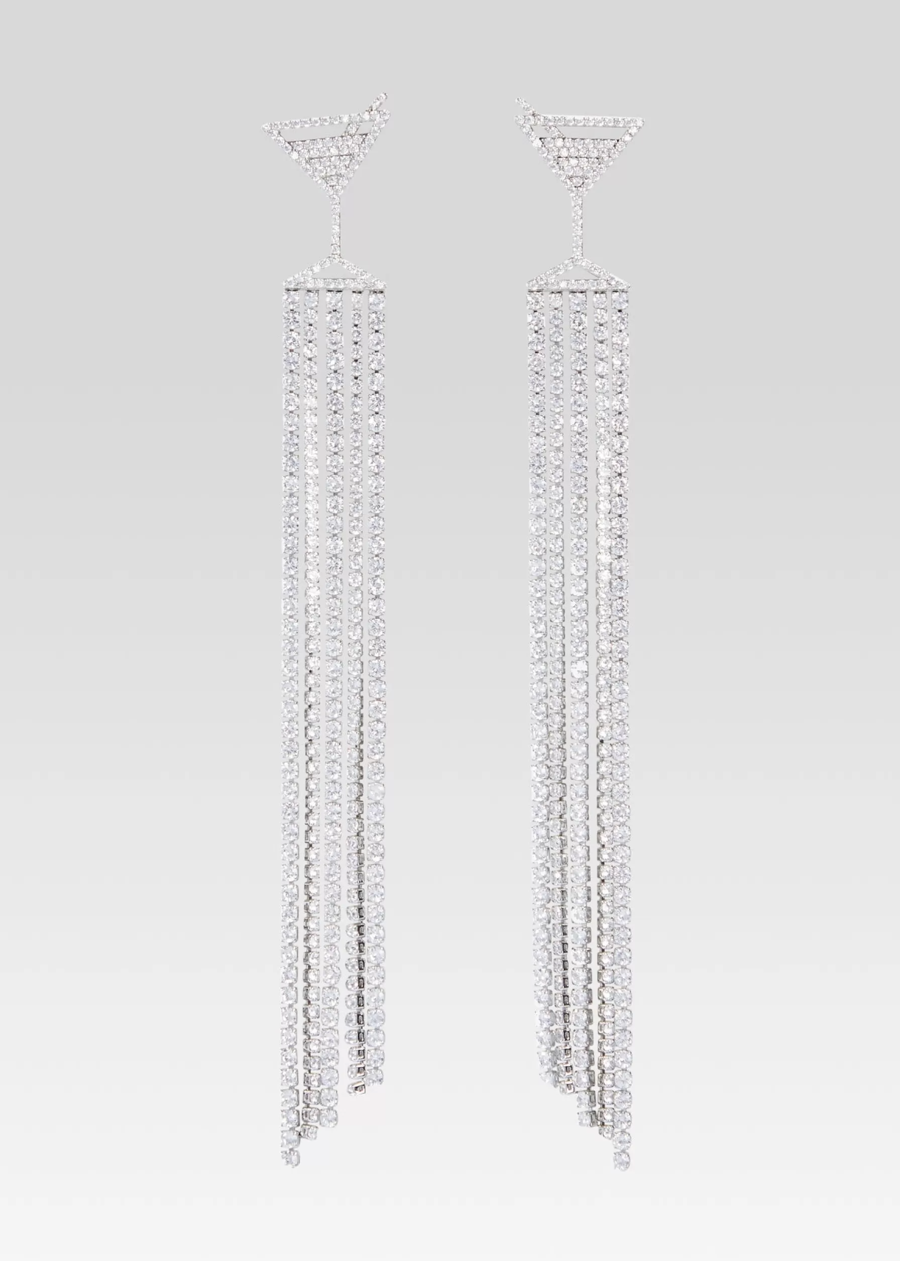 Retrofete Martini Drop Crystal Earring Silver Cheap