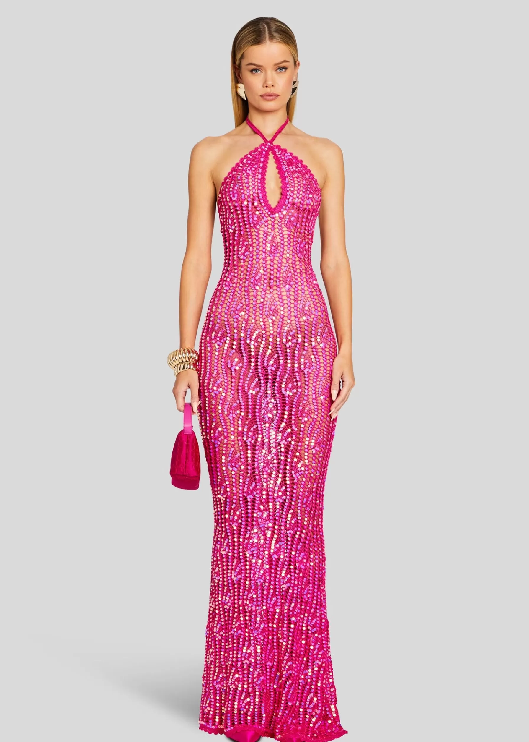 Retrofete Massie Sequin Crochet Dress Paradise Pink Online