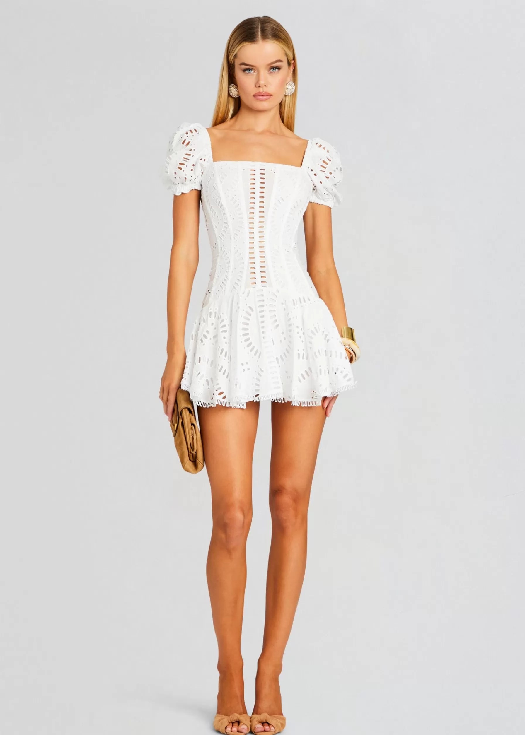 Retrofete Mexik Short Dress White Samoa Cheap