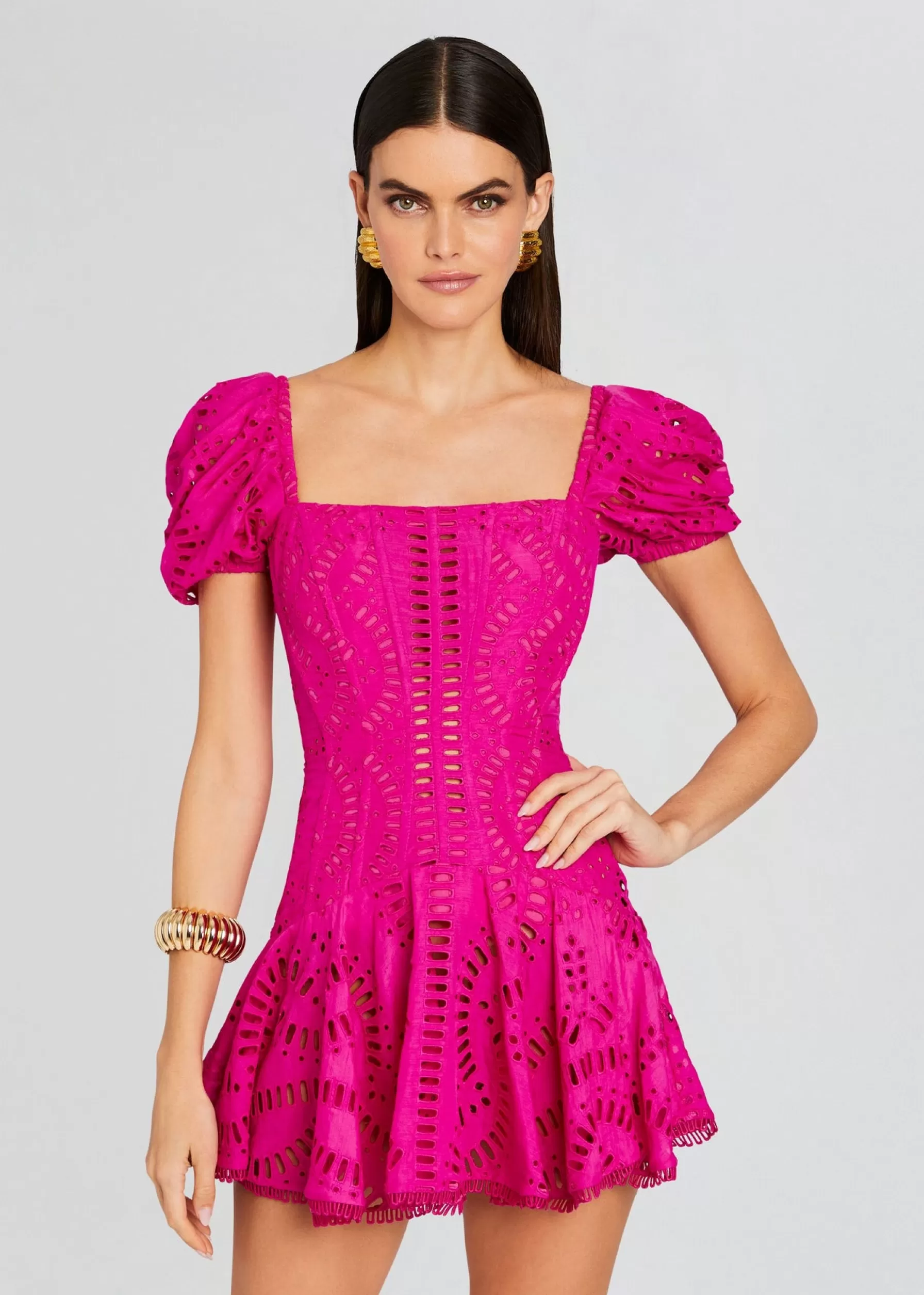 Retrofete Mexik Short Dress Hot Pink Cheap