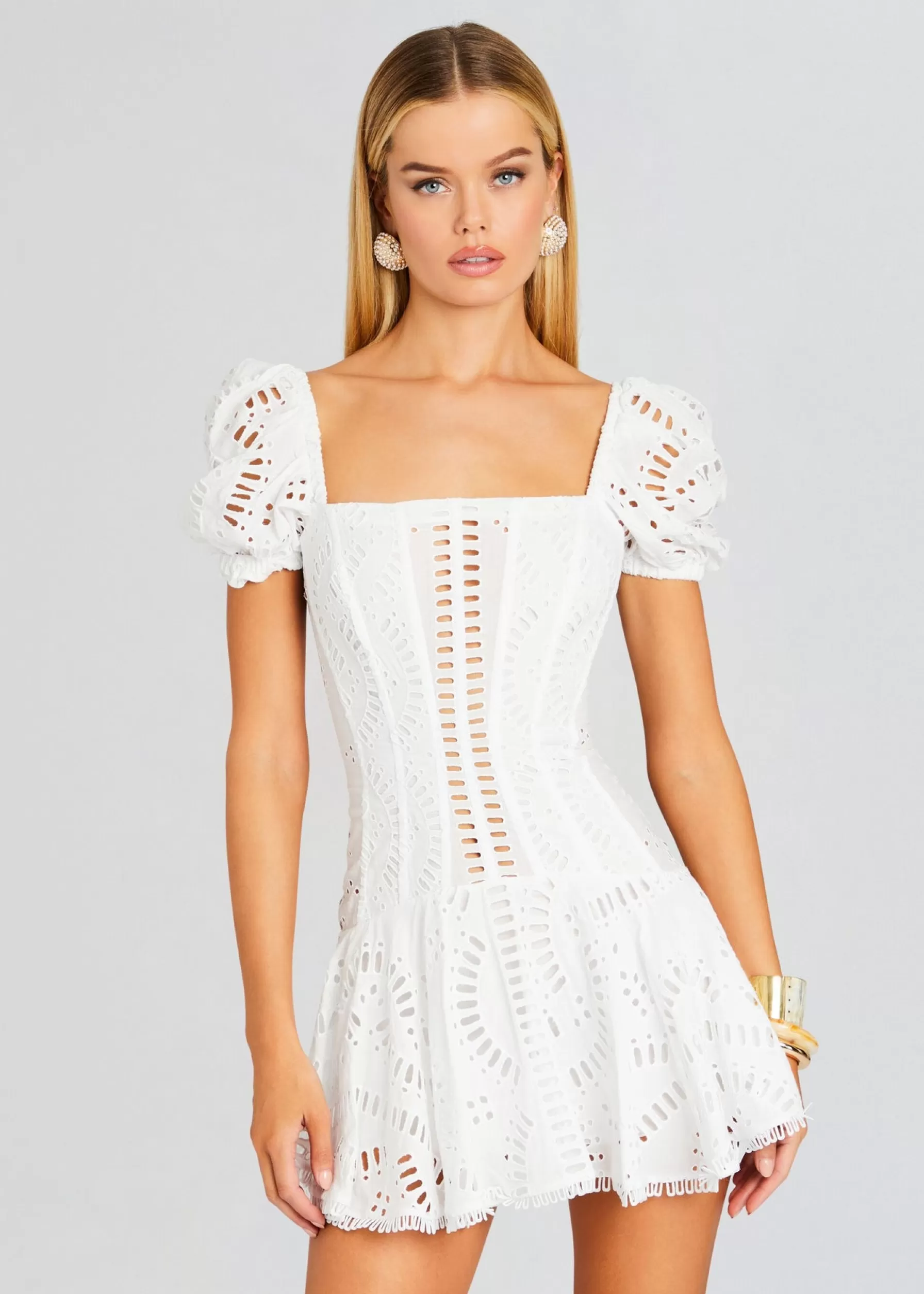 Retrofete Mexik Short Dress White Samoa Clearance