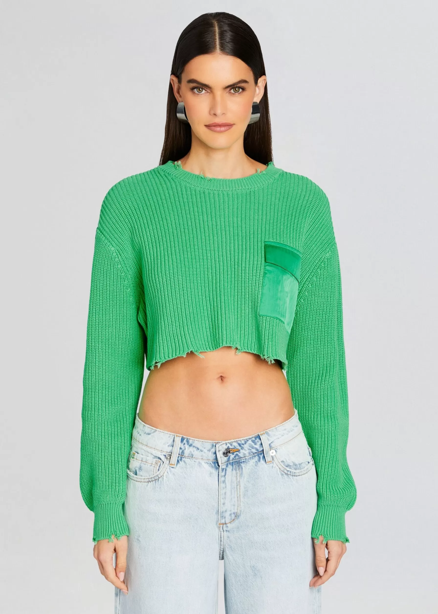 Retrofete Mid Cropped Devin Sweater Pistachio Fashion