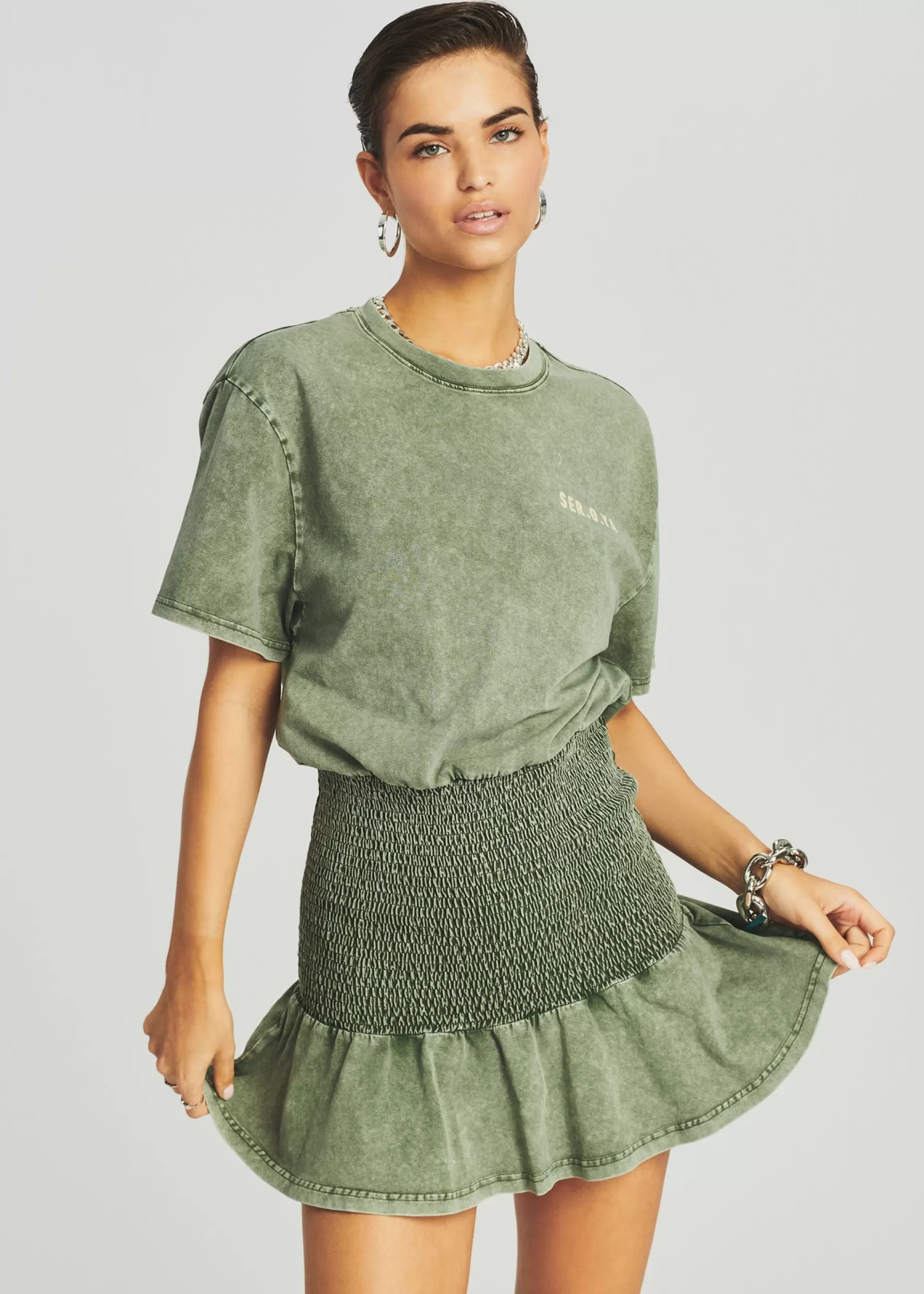 Retrofete Miranda T-Shirt Dress Vintage Green Outlet