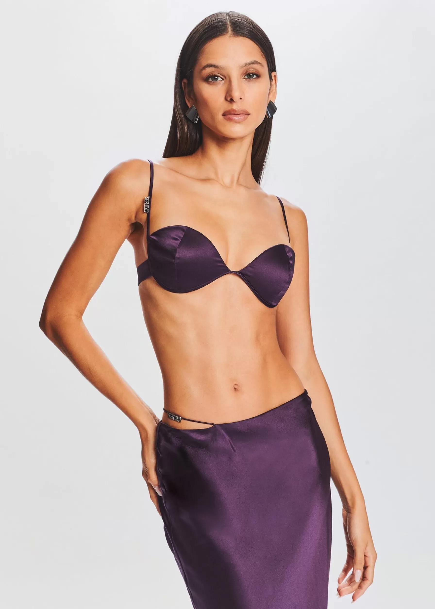 Retrofete Monet Silk Bra Eggplant Sale