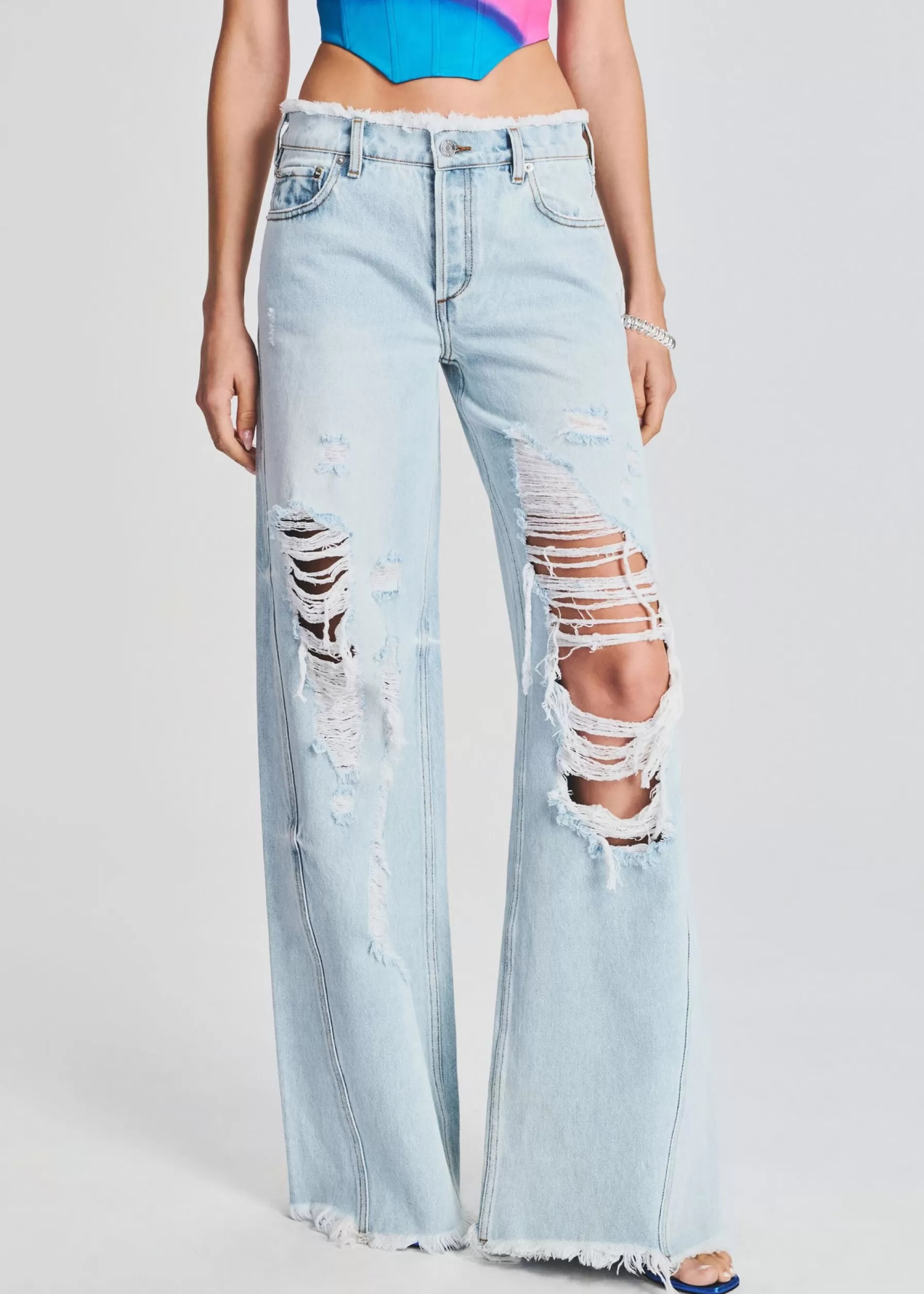 Retrofete Mountain Wide Leg Jean Skylight Best