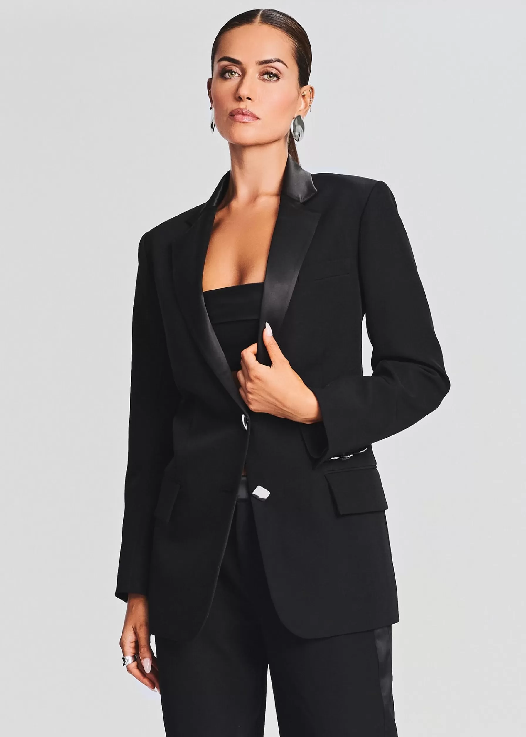 Retrofete Natal Blazer Black w/ Satin New