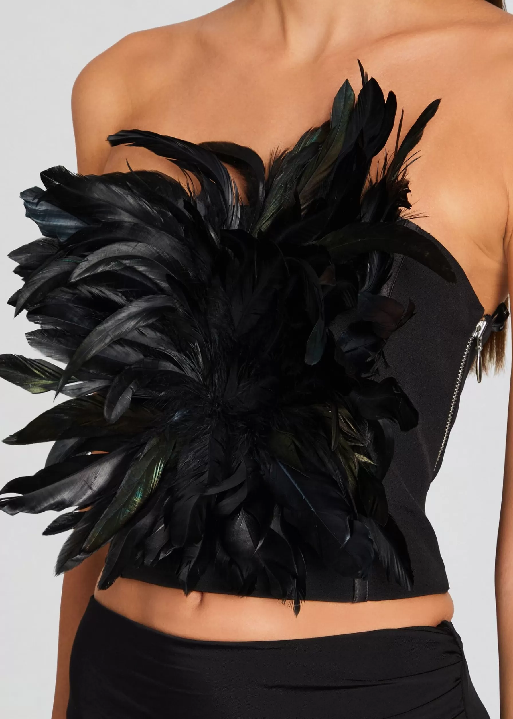 Retrofete Nicki Feather Top Black Clearance