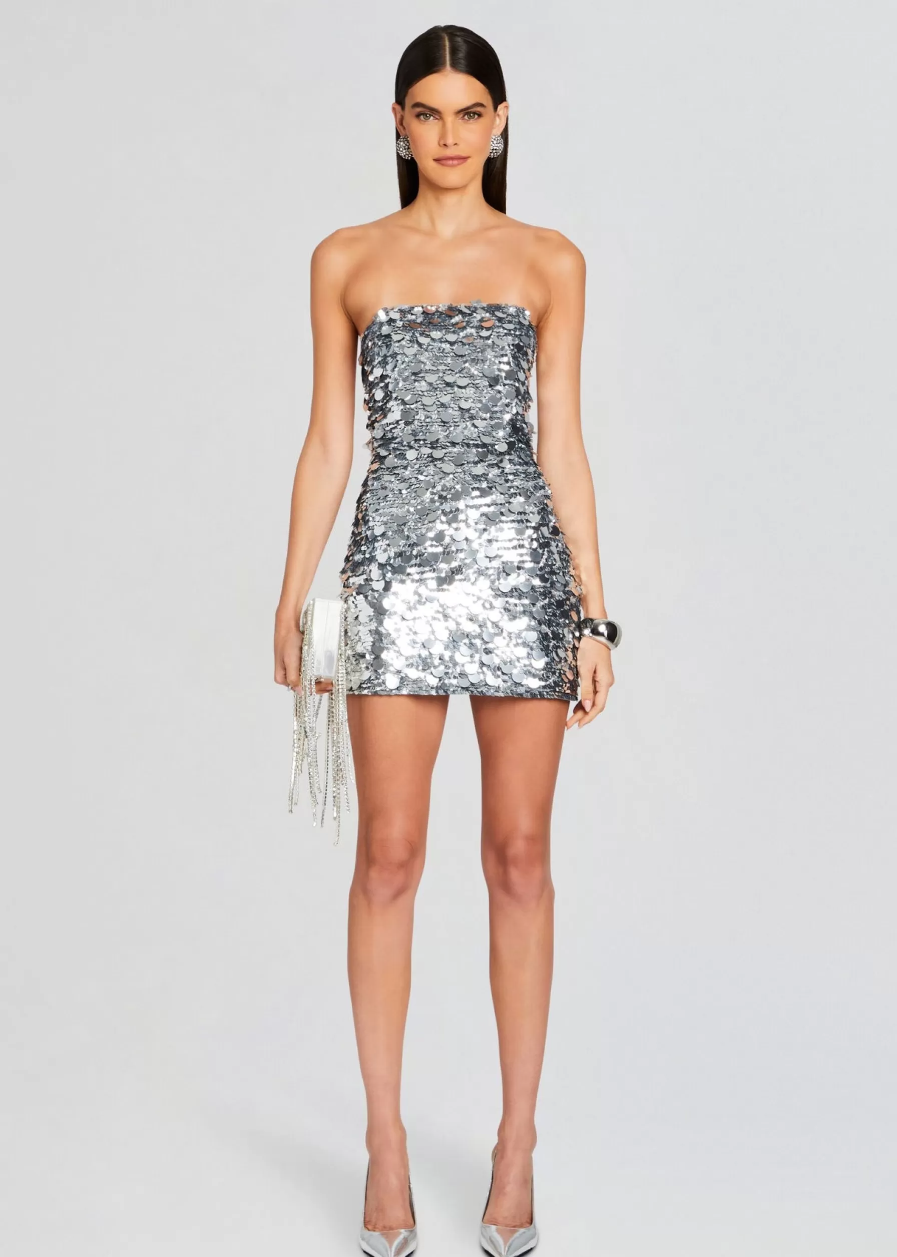 Retrofete Nolia Sequin Embellished Dress Silver Sale