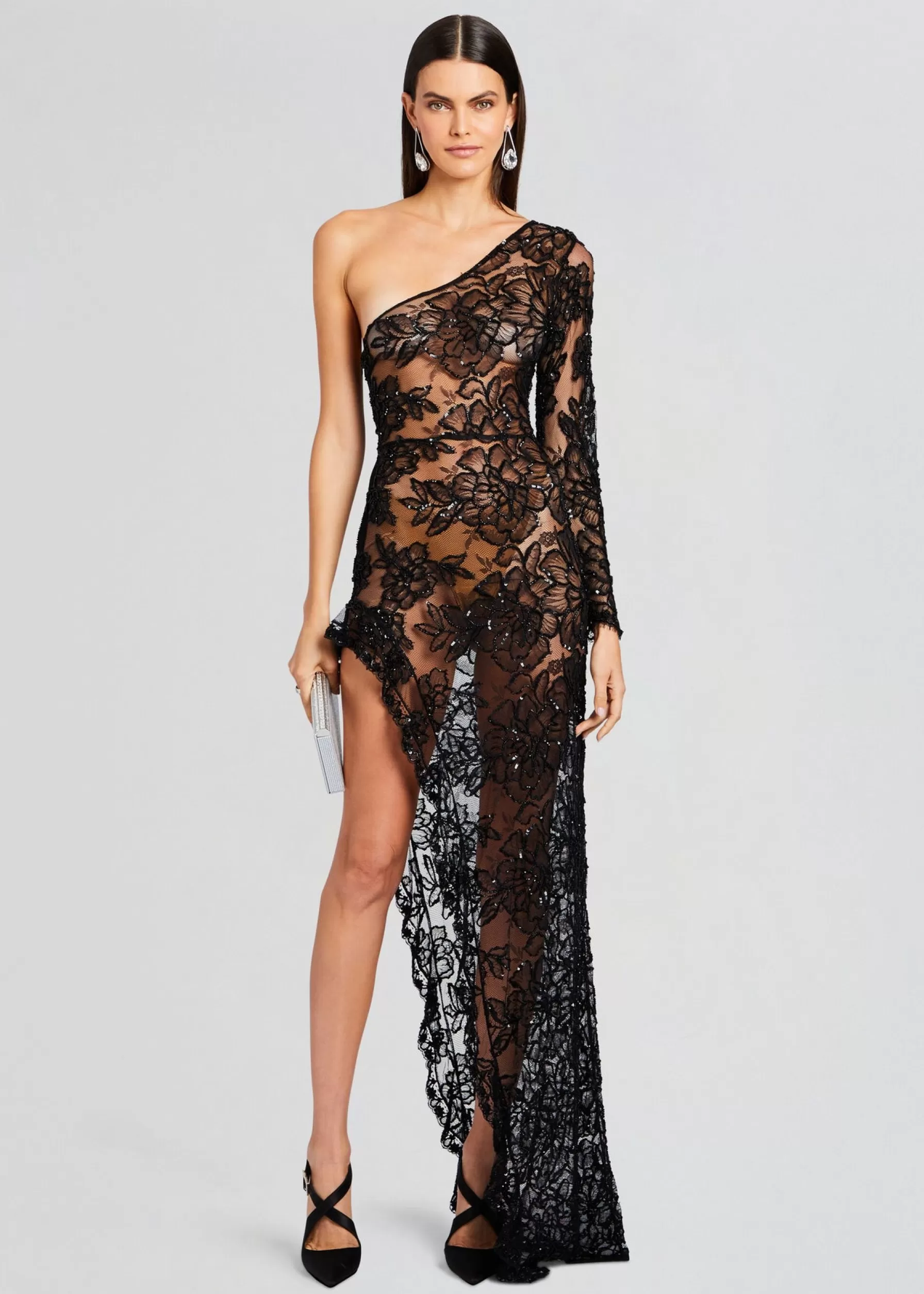 Retrofete Olimpia Embellished Lace Dress Black Store