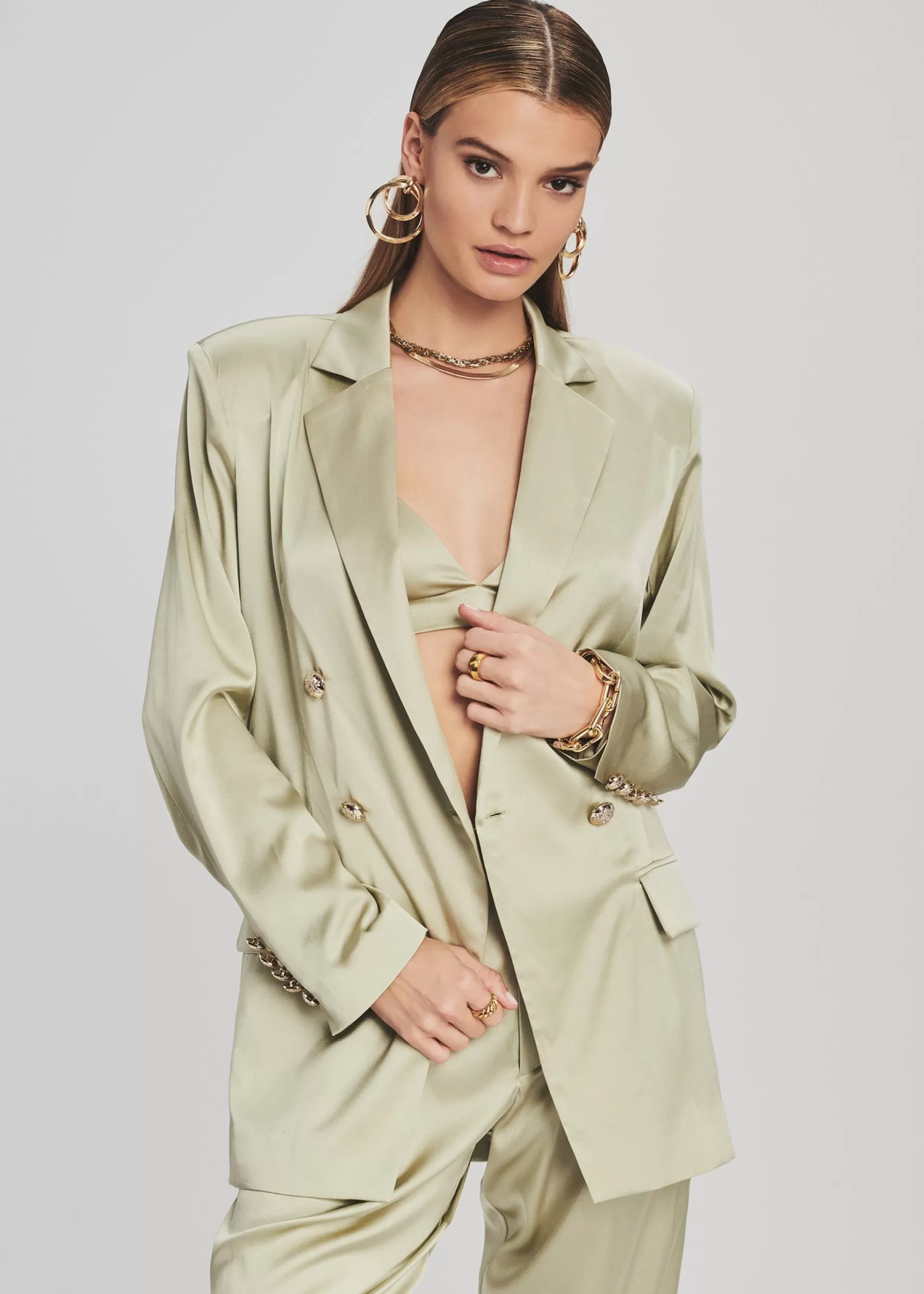 Retrofete Pandora Silk Blazer Sage Sale