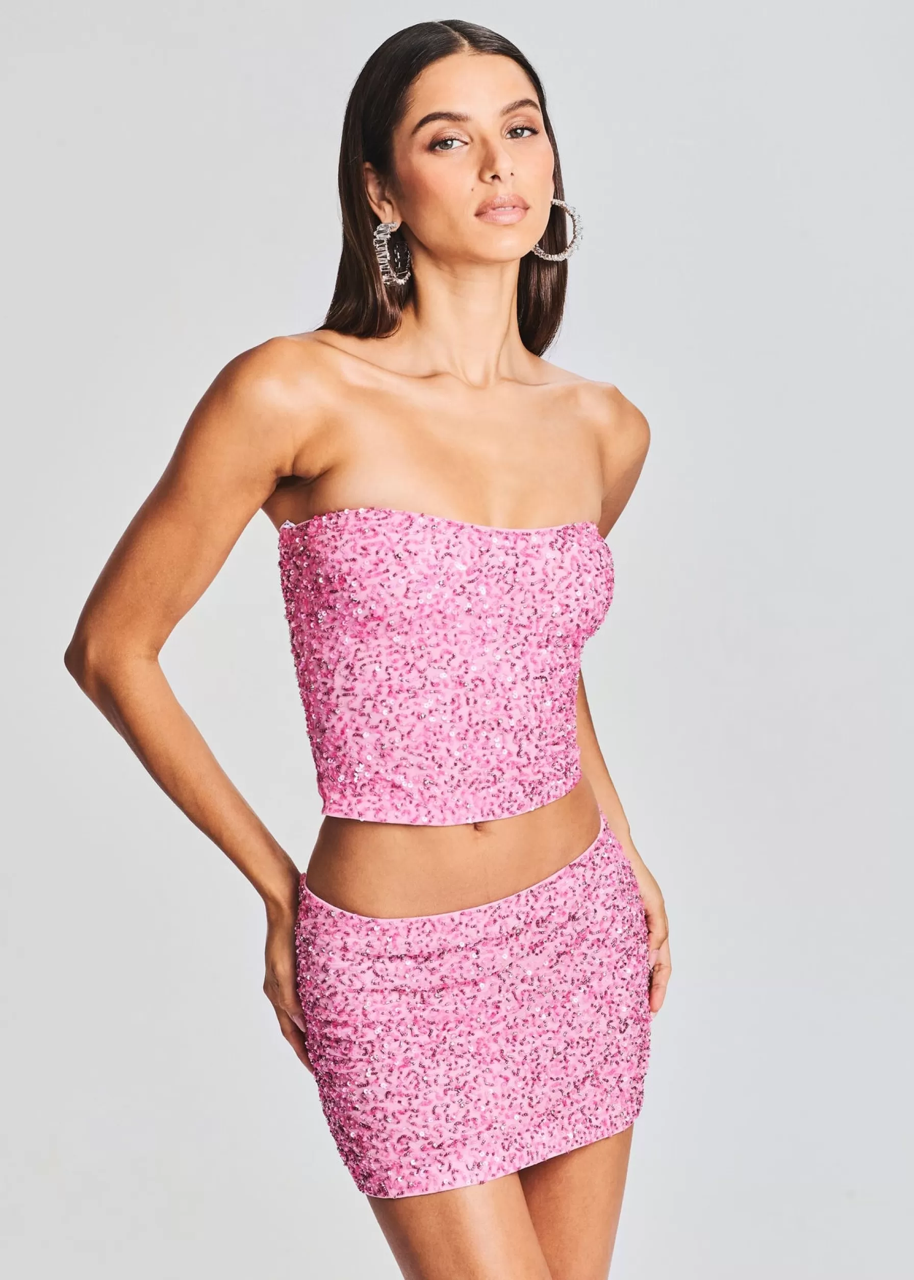 Retrofete Petra Sequin Top Bubblegum Pink Sale