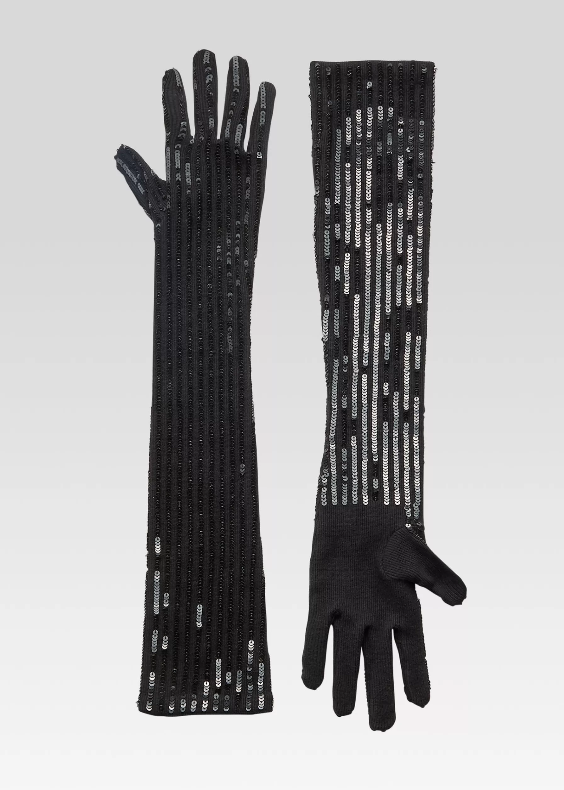 Retrofete Plaza Sequin Knit Gloves Black Flash Sale