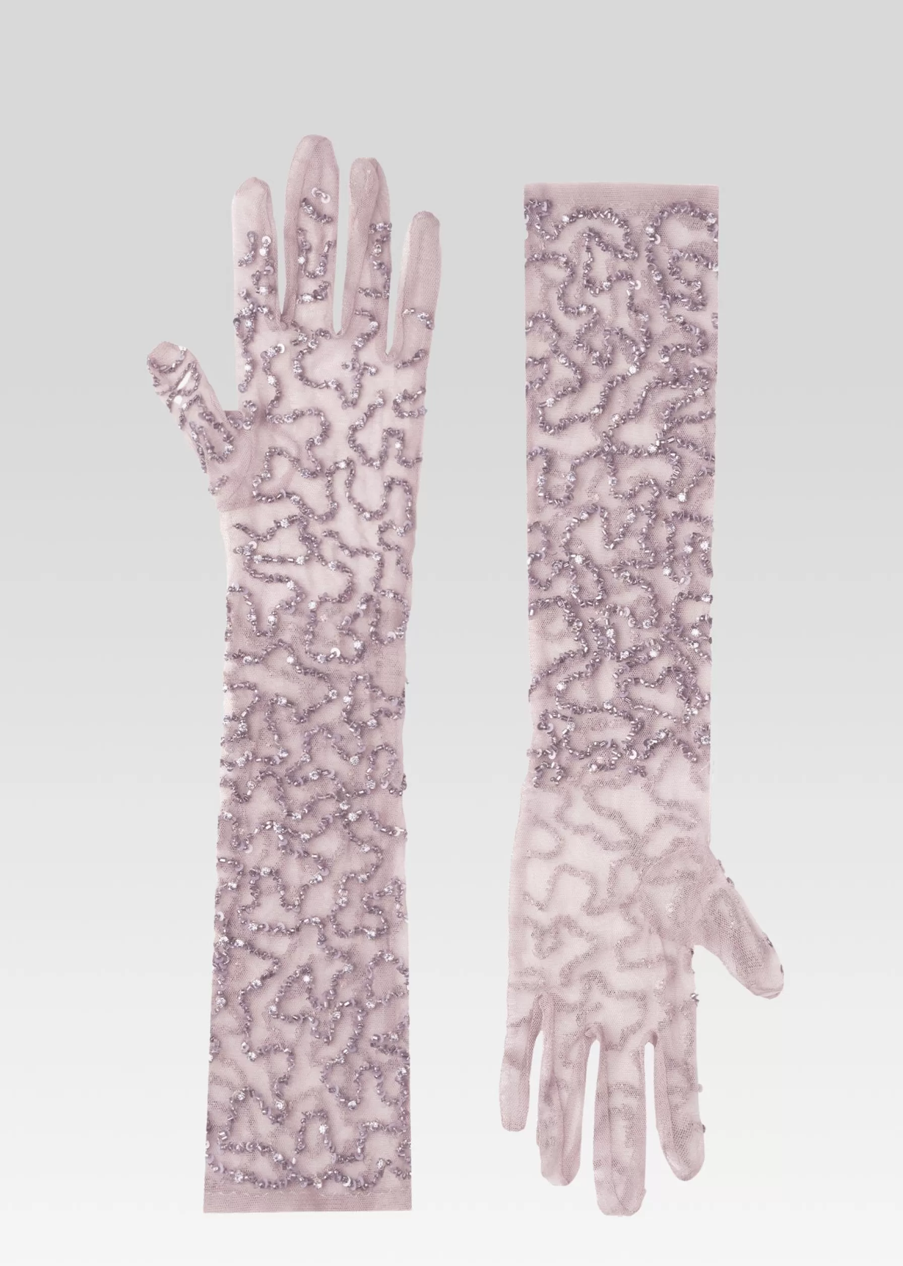 Retrofete Poppy Sequin Gloves Mink Grey Shop