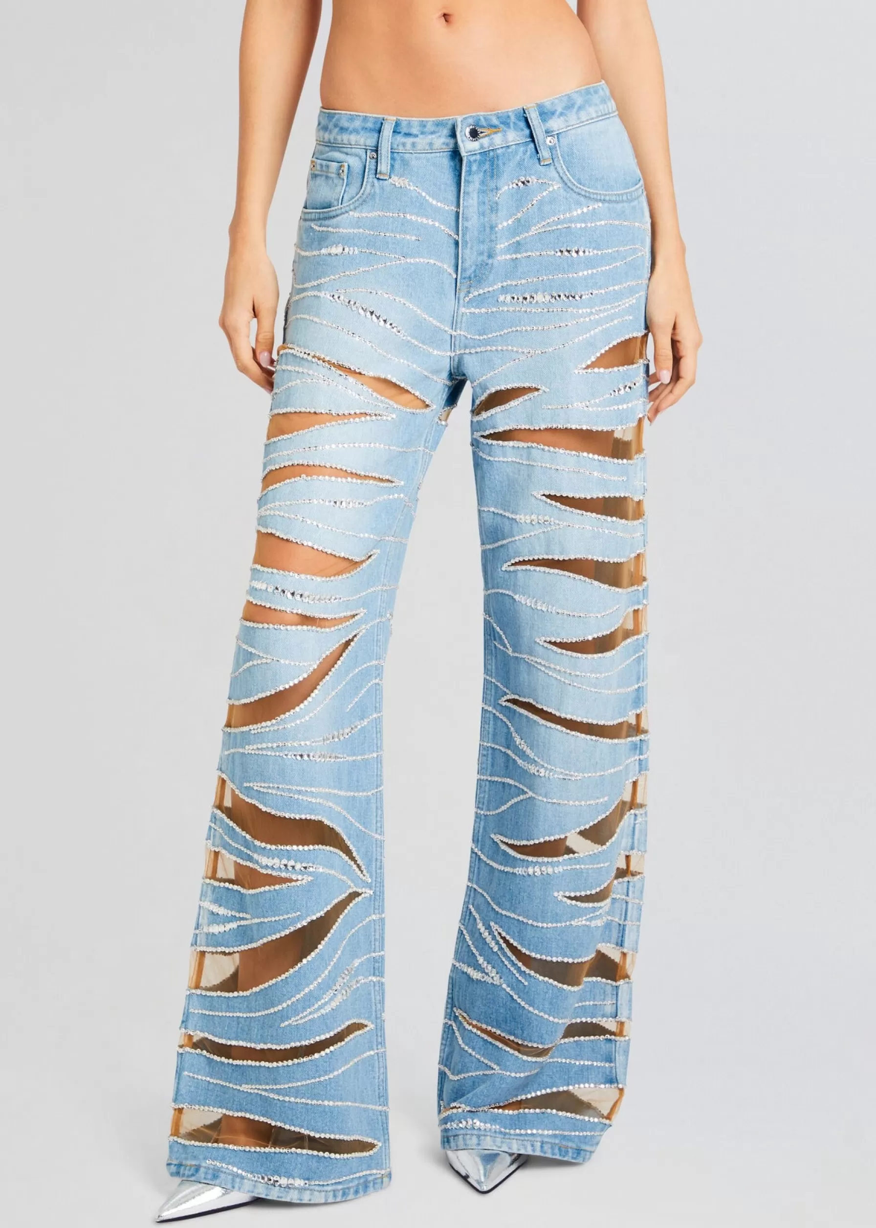 Retrofete Renzo Embellished Denim Jean Bondi Hot