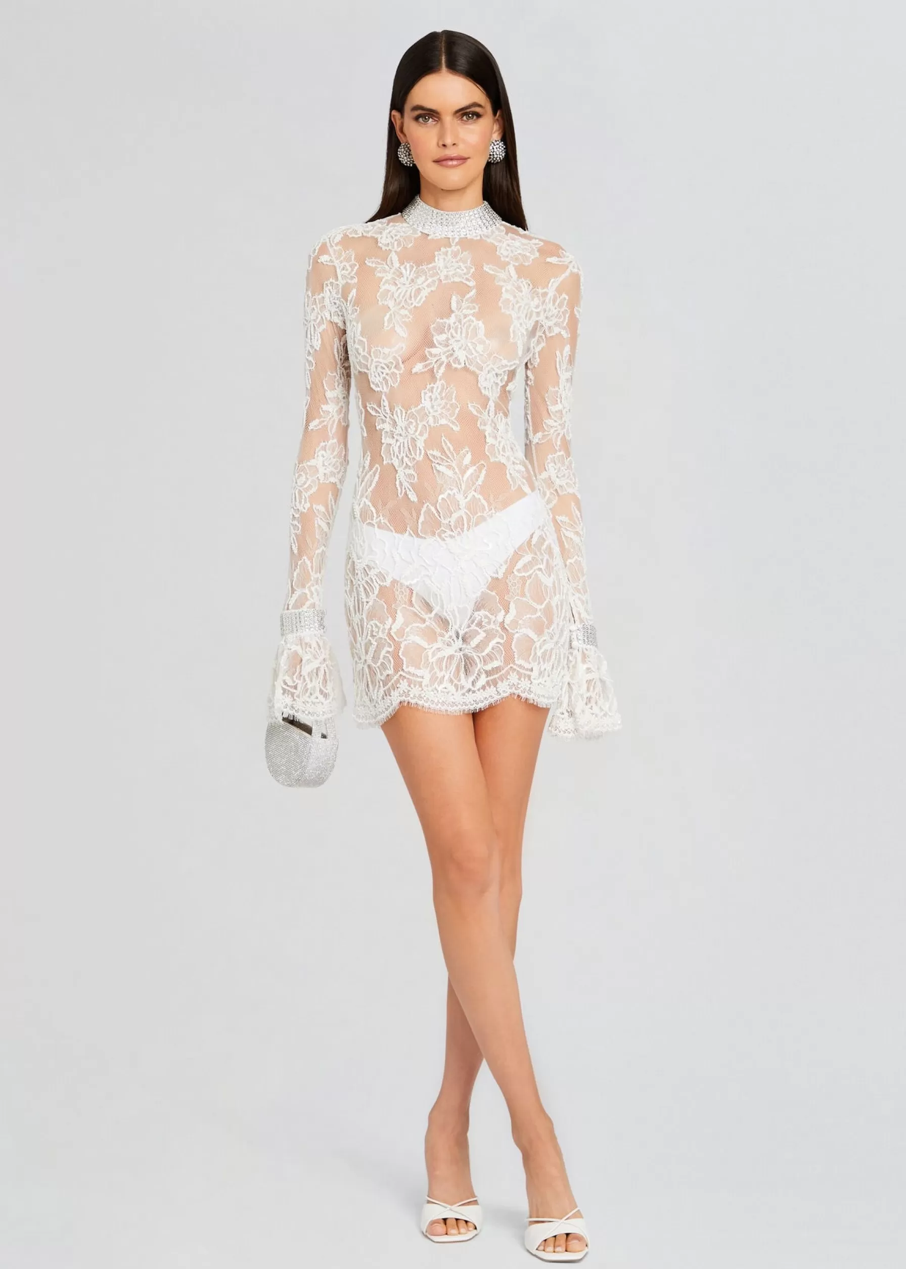 Retrofete Rosie Embellished Lace Dress White Shop