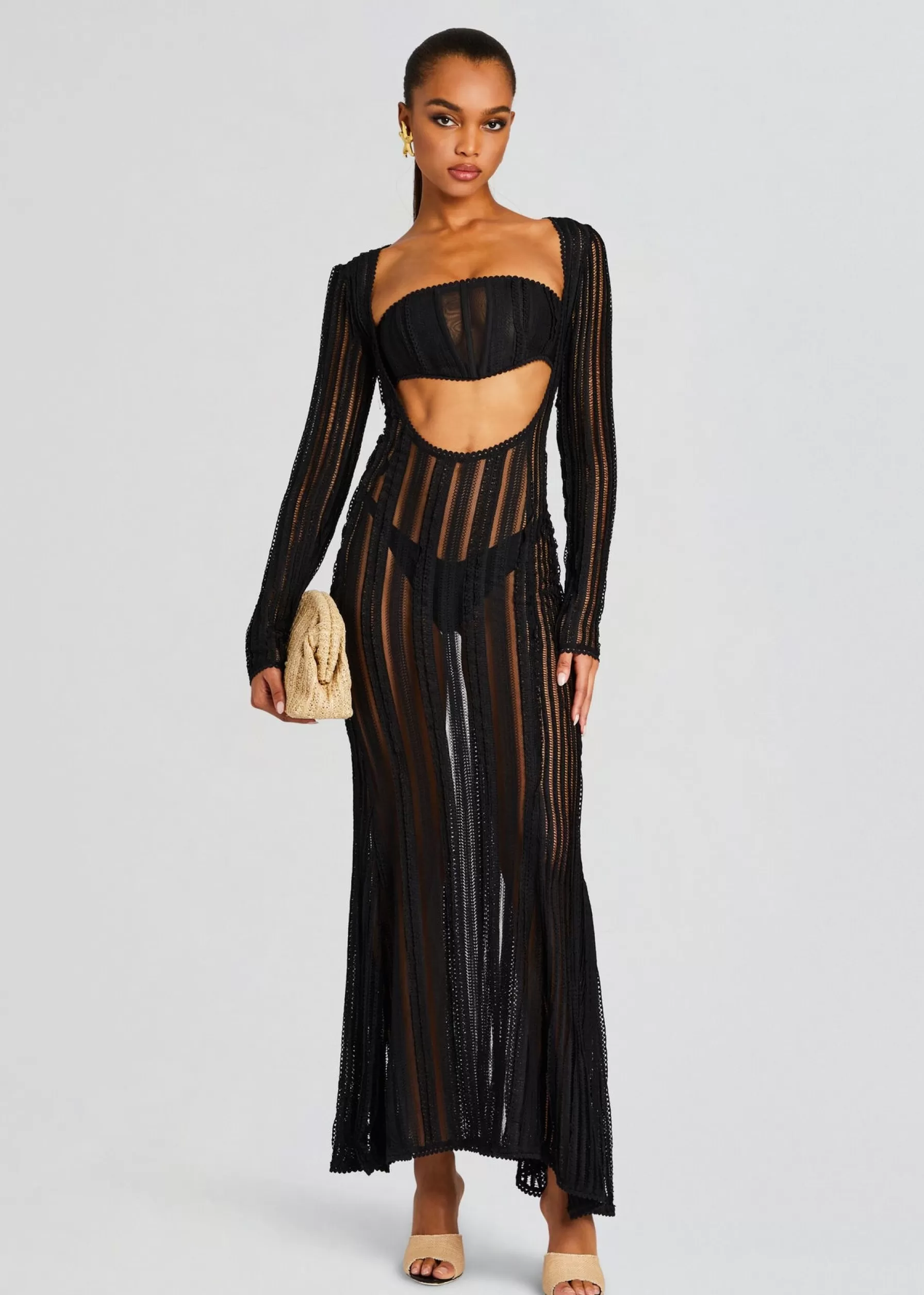 Retrofete Saley Long Dress Black Sham Online