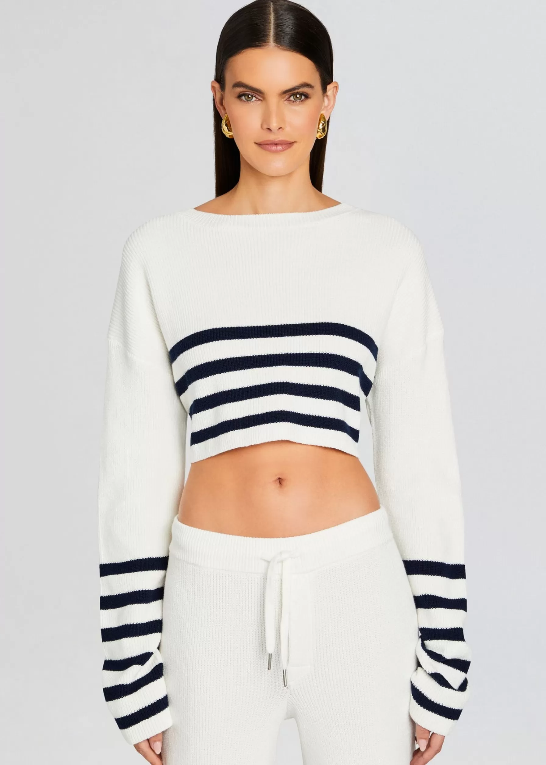 Retrofete Sharlie Sweater White/ Navy Online