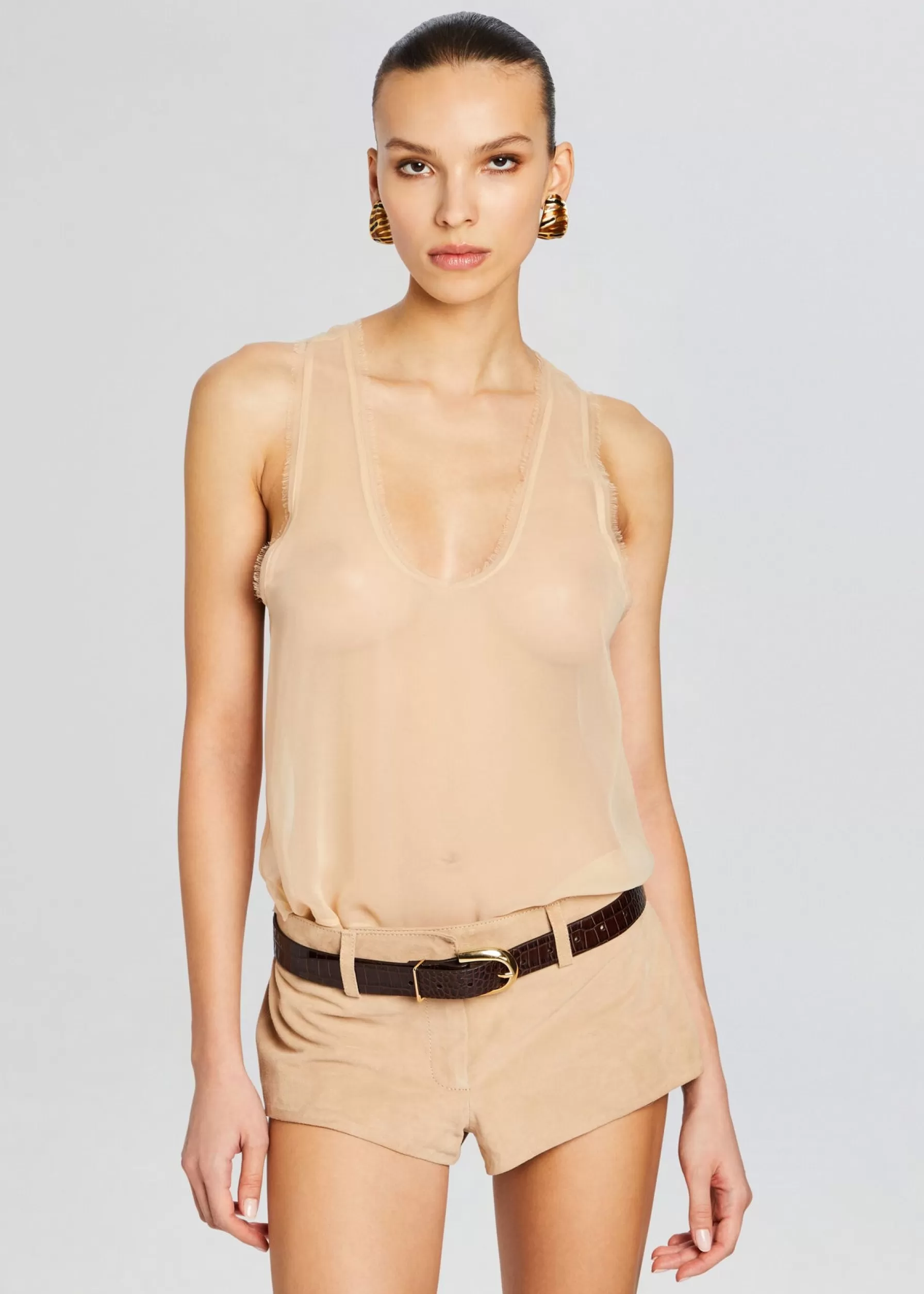 Retrofete Shye Silk Top Nude Discount