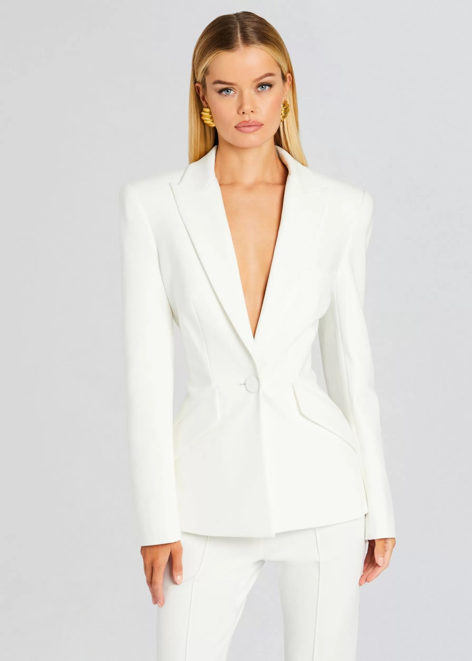 Retrofete Sloan Structured Blazer White Flash Sale