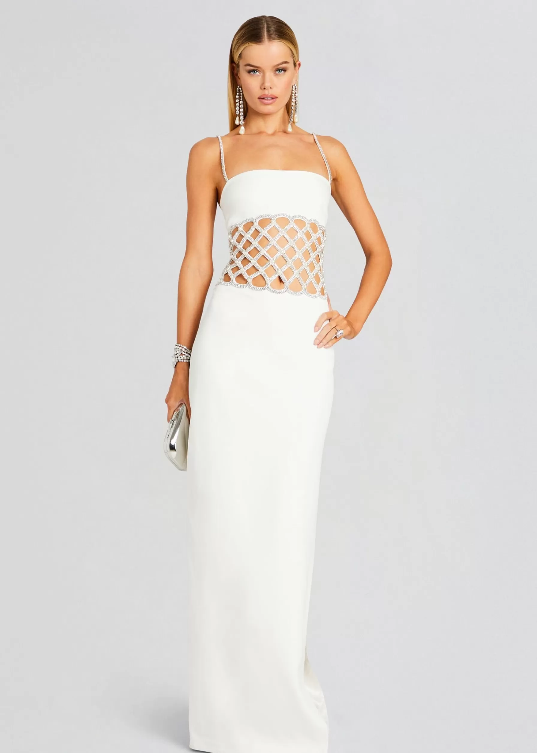 Retrofete Solene Dress White/Crystal Outlet