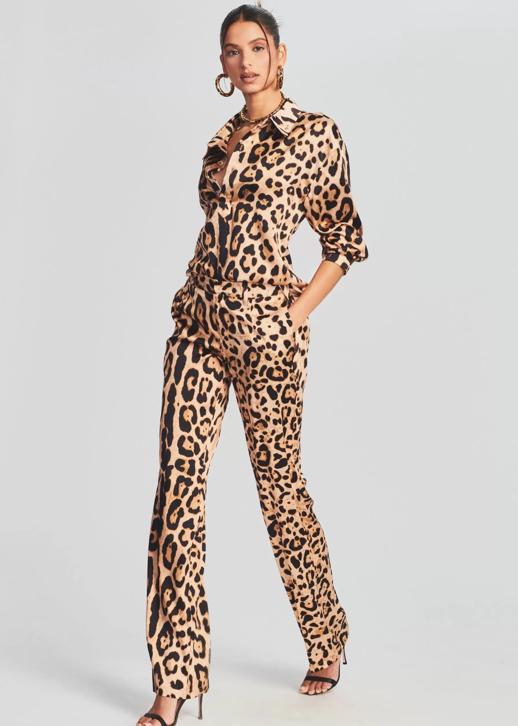 Retrofete Suki Silk Pant Leopard Combo Shop