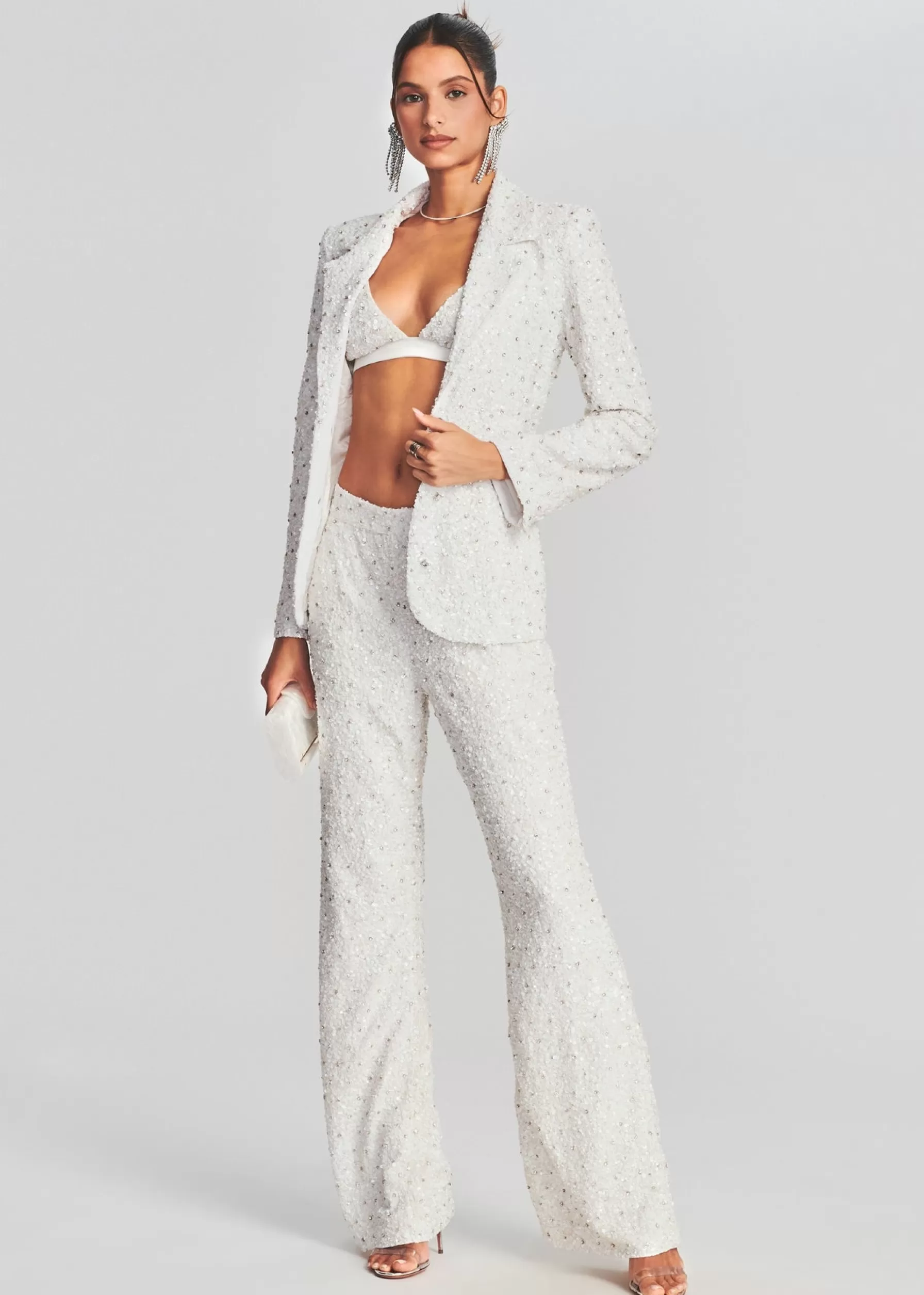 Retrofete Taurus Sequin Jacket Stone White Cheap