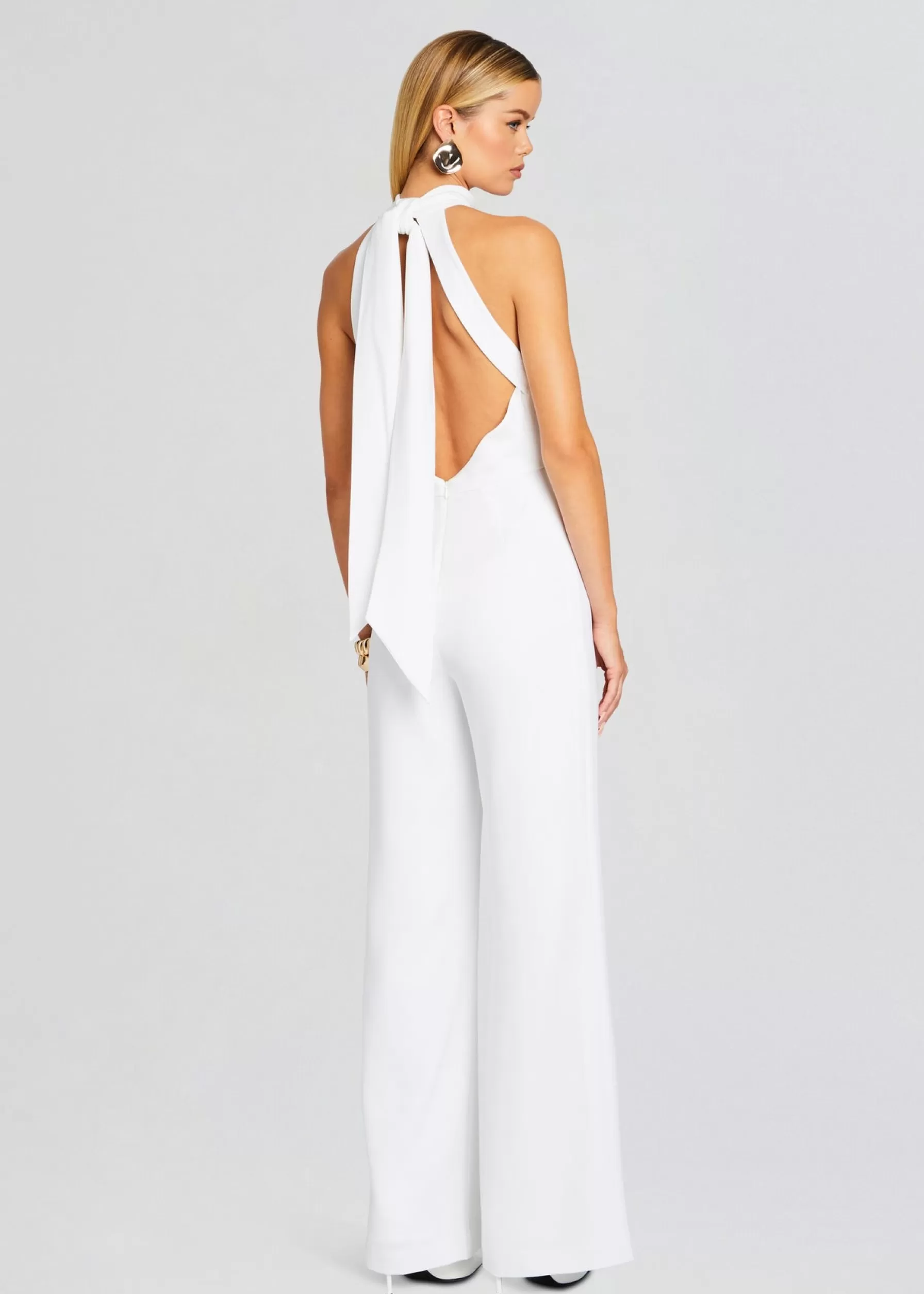 Retrofete Taylor Tie Back Jumpsuit White Discount