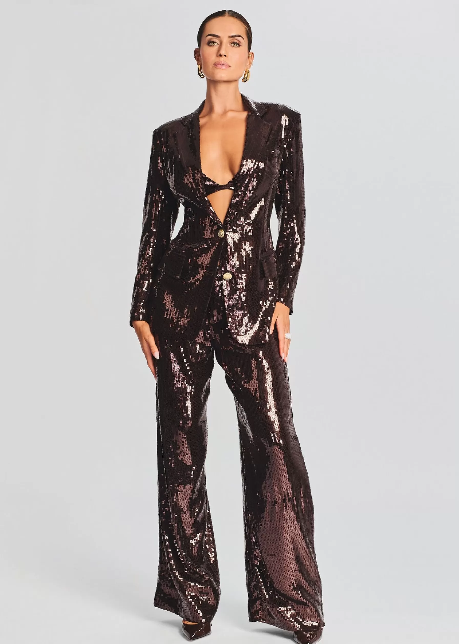 Retrofete Trinity Sequin Pant Dark Chocolate Fashion