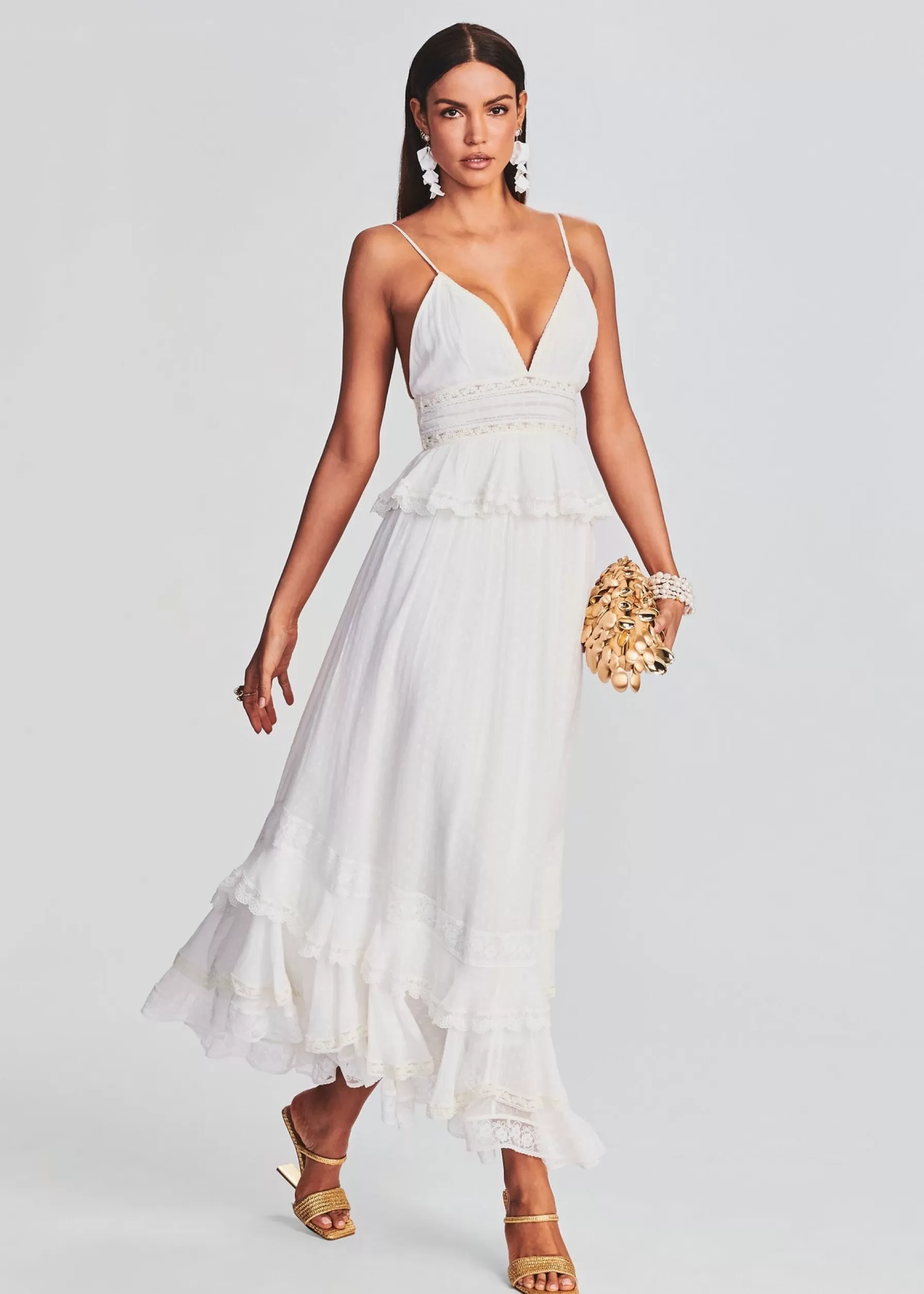 Retrofete Tyra Long Dress White Cheap