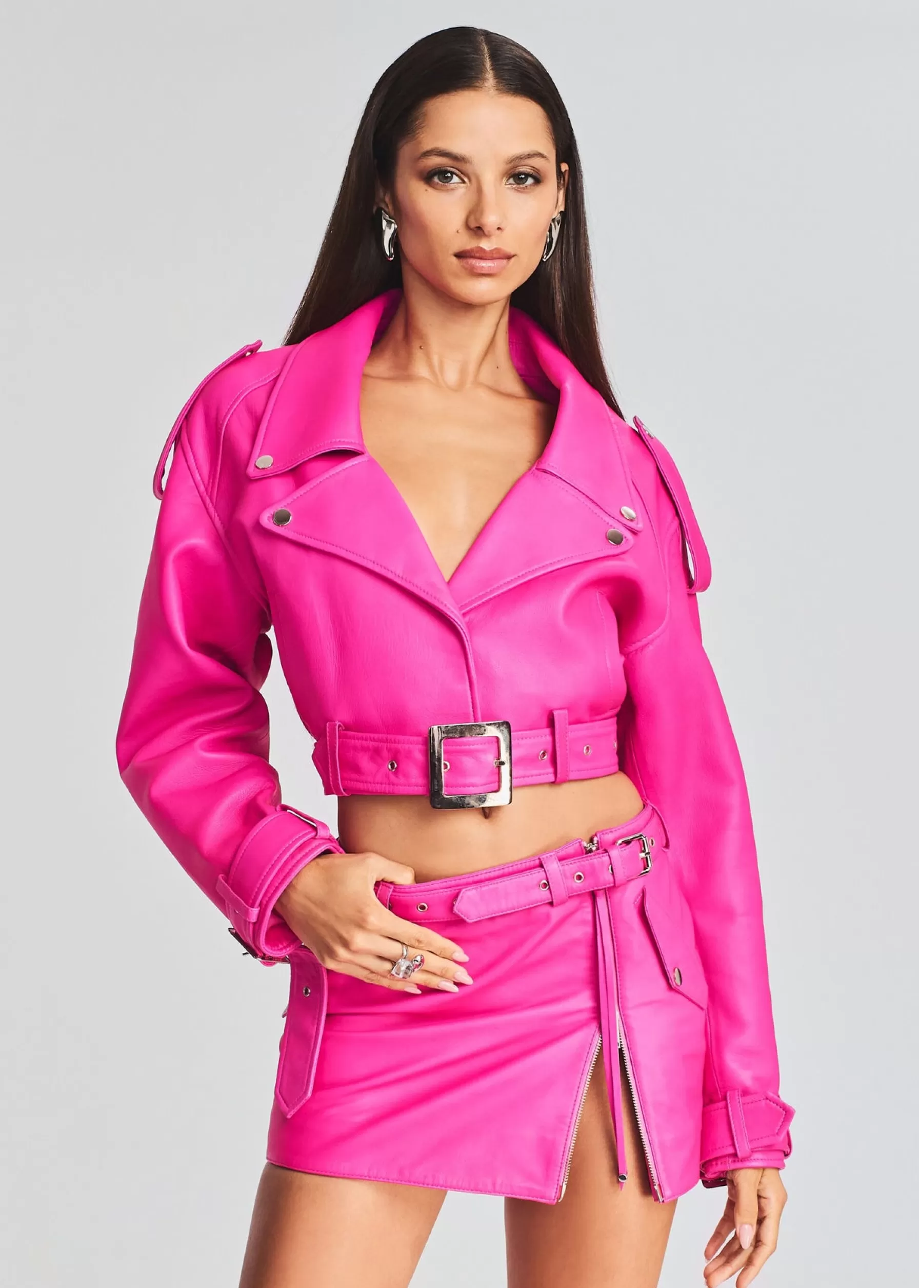 Retrofete Victoria Leather Jacket Knockout Pink Fashion