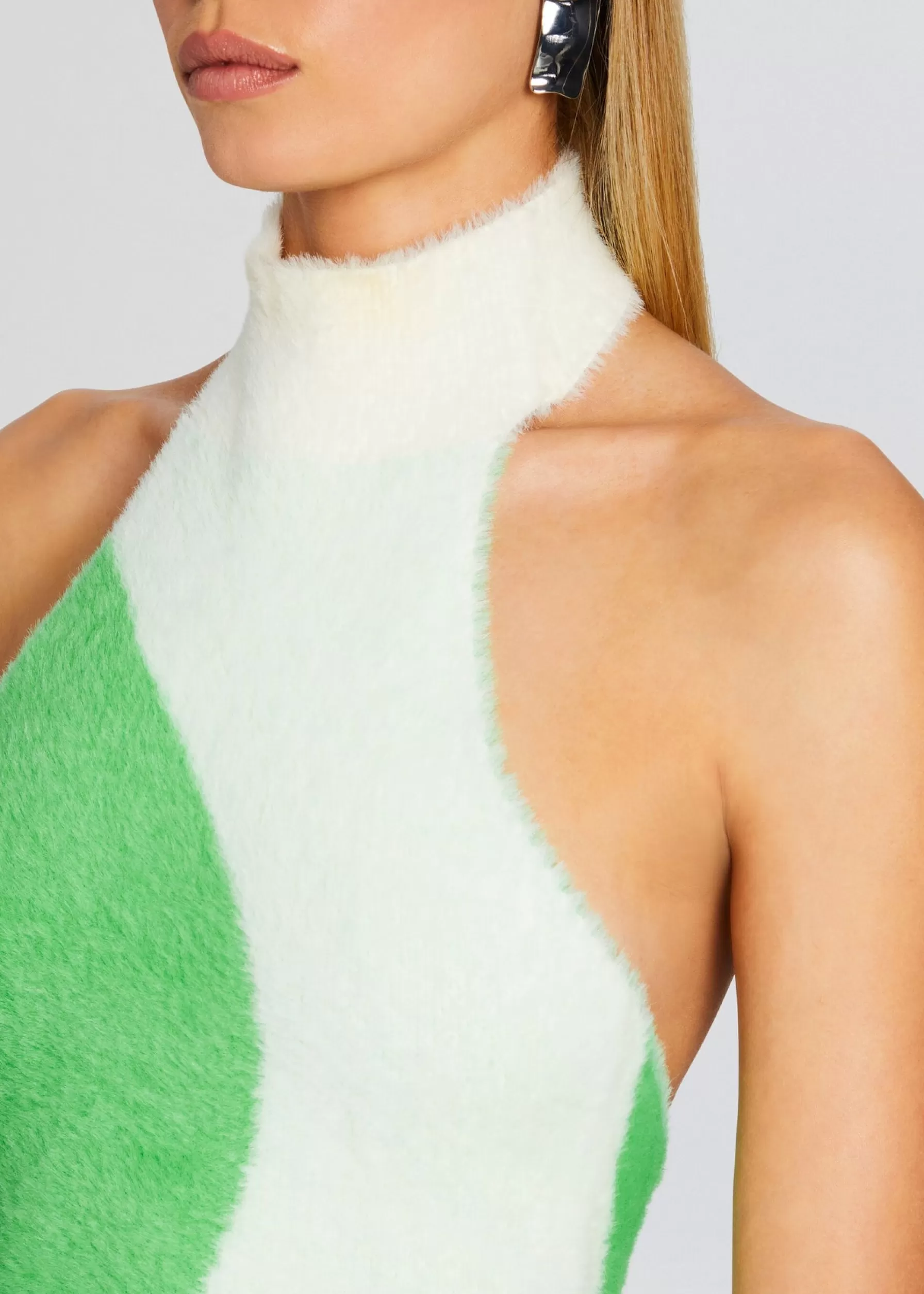 Retrofete Wilma Fuzzy Crop Top Pistachio/Cream Store