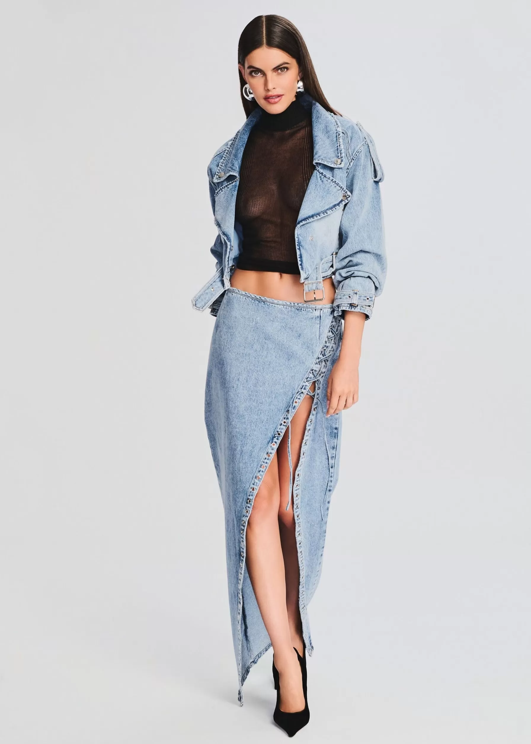 Retrofete Zahlia Denim Skirt Alani Clearance