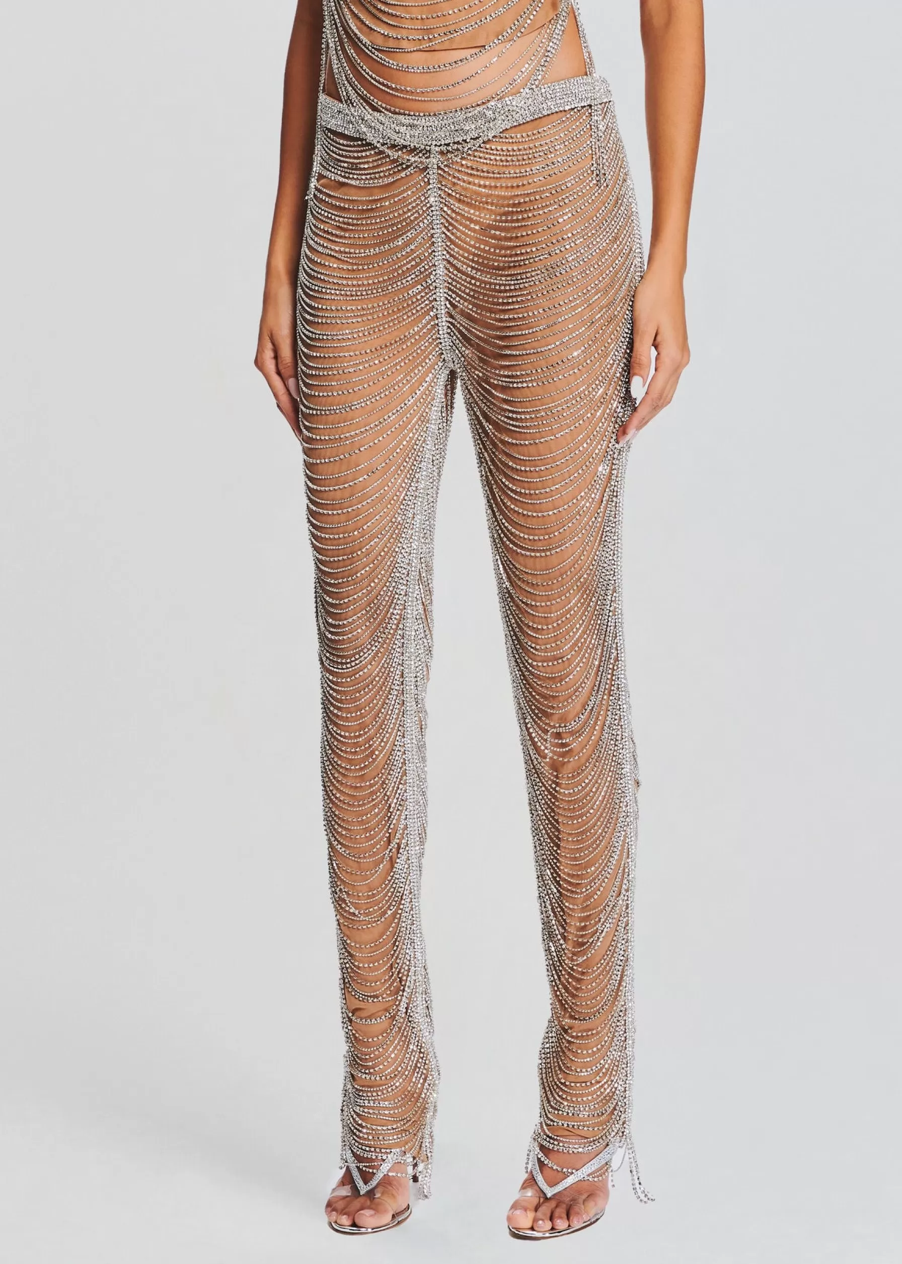 Retrofete Zoe Embellished Pant Tannin/Silver Hot